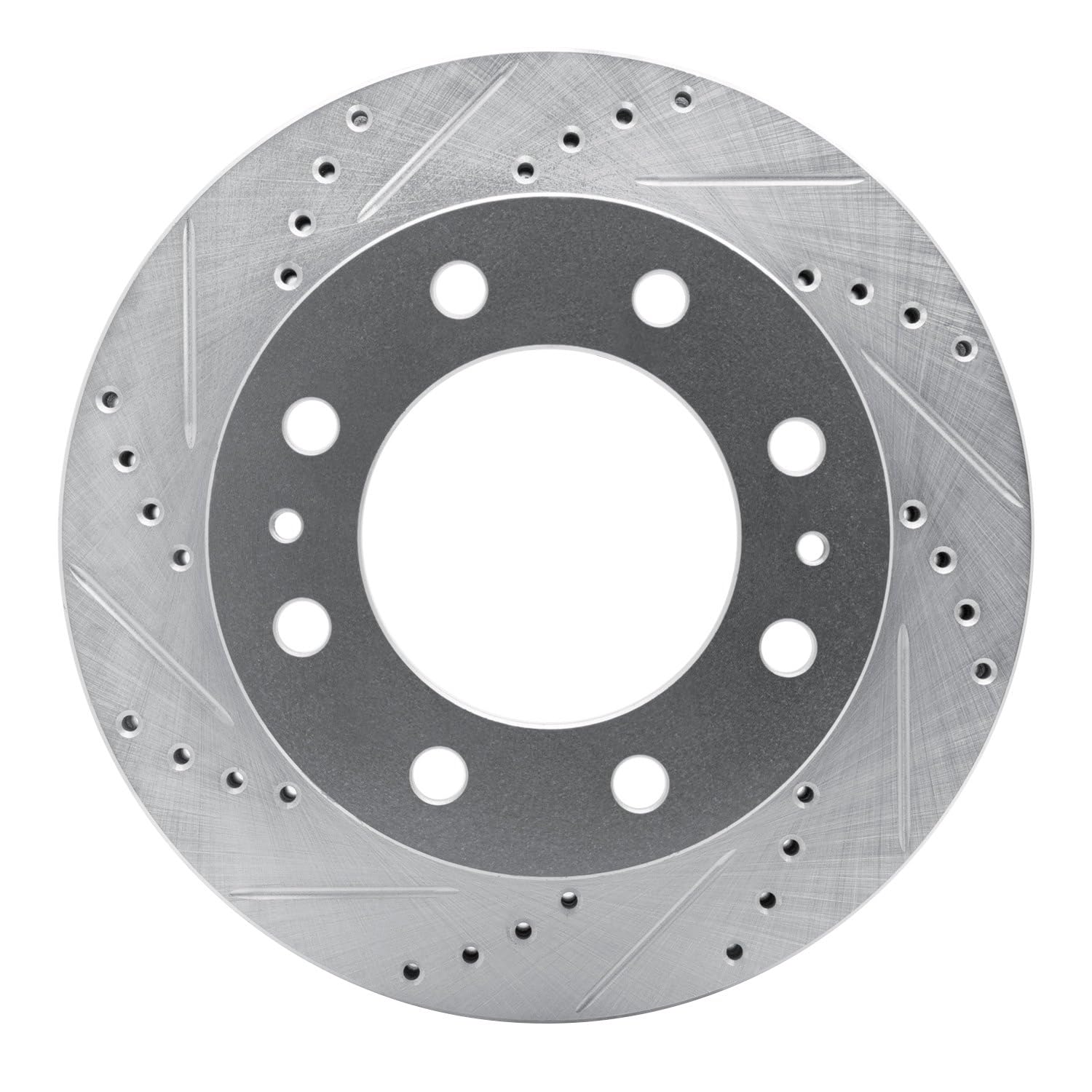 R1 Concepts Brake Rotor Drilled and Slotted Silver EDZ-47066L