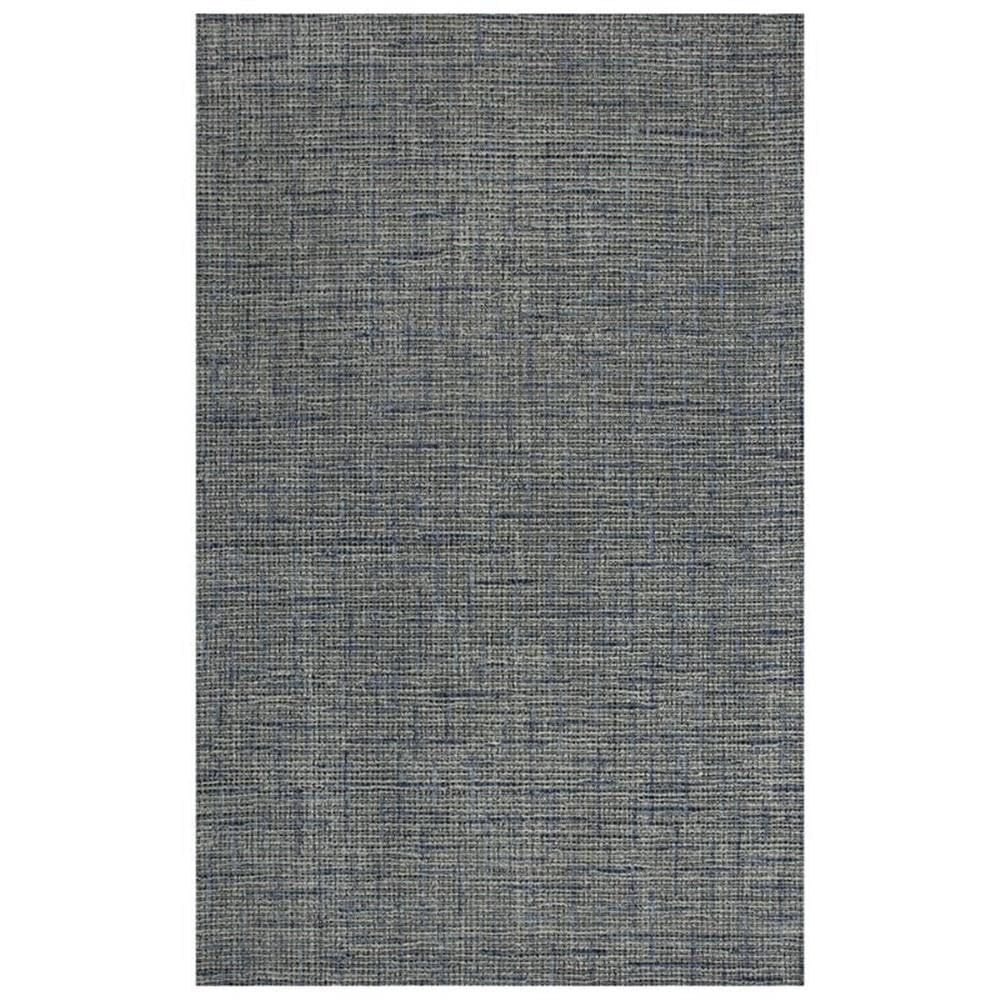 Alora Decor Zion 76 x 96″ Checked/Solid Blue/Ivory Hand-Tufted Area Rug