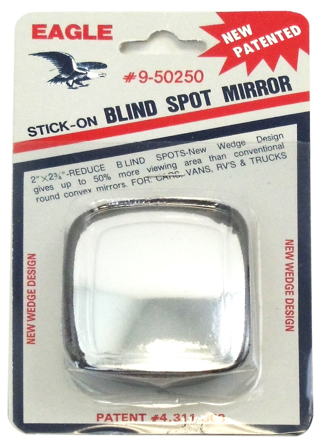 EAGLE 2 X 2-3/4″ STICK-ON WEDGE SYTLE BLIND SPOT MIRROR