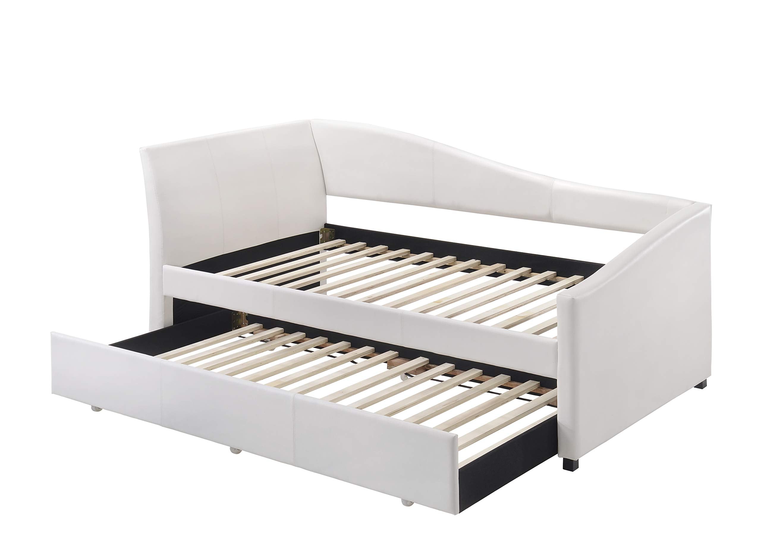 Daybed & Trundle (Twin Size) White PU