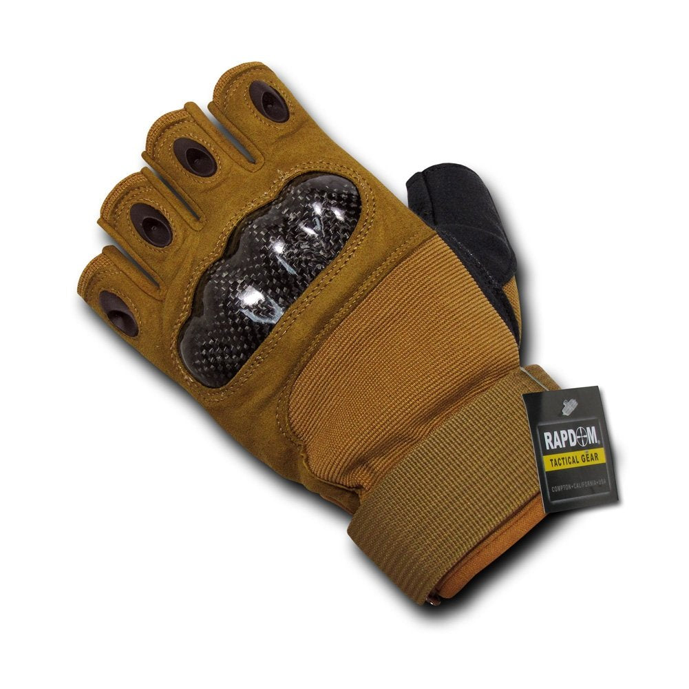 Half Finger Knuckle Glove, Coyote, 2X