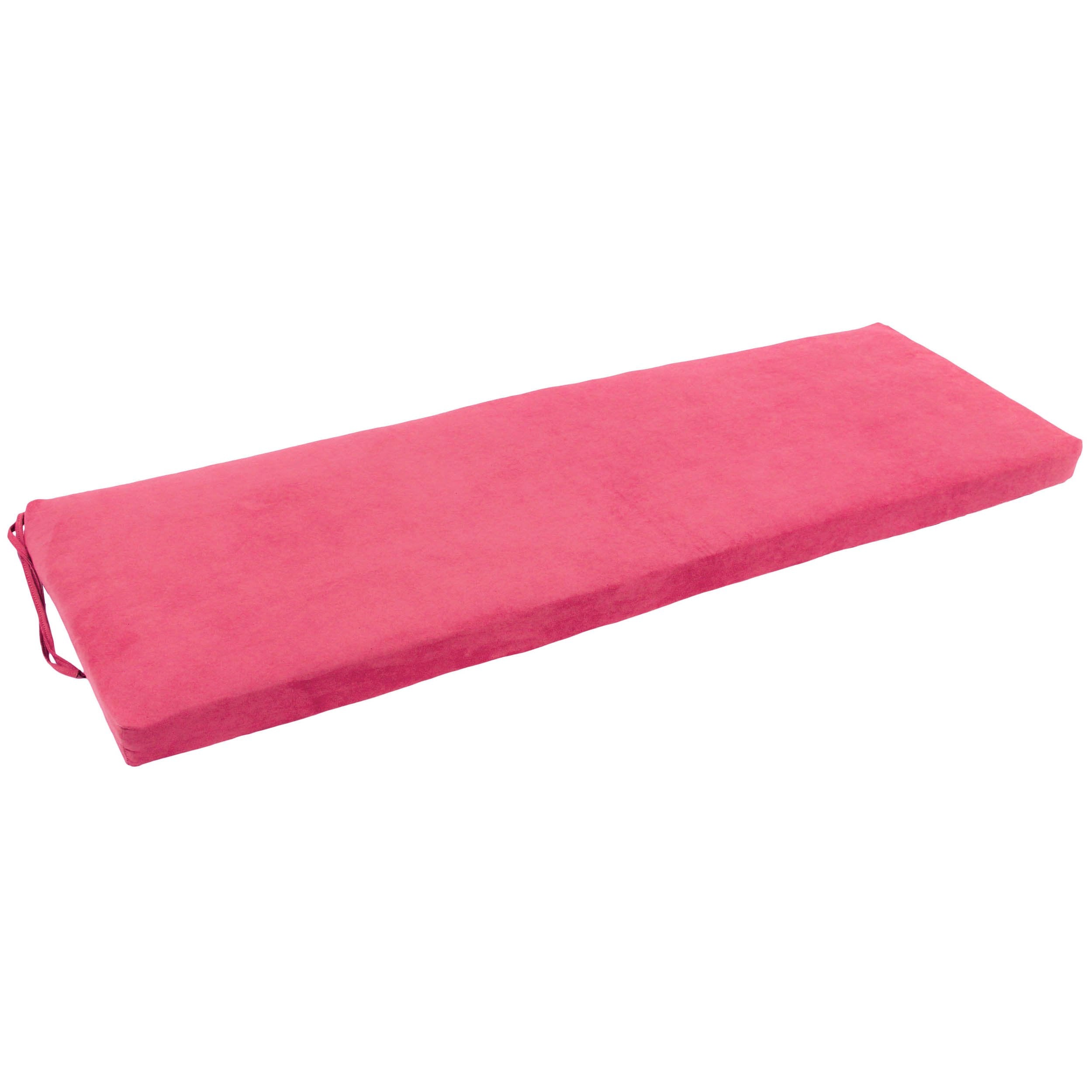 60-inch by 19-inch Micro Suede Bench Cushion - Bery Berry