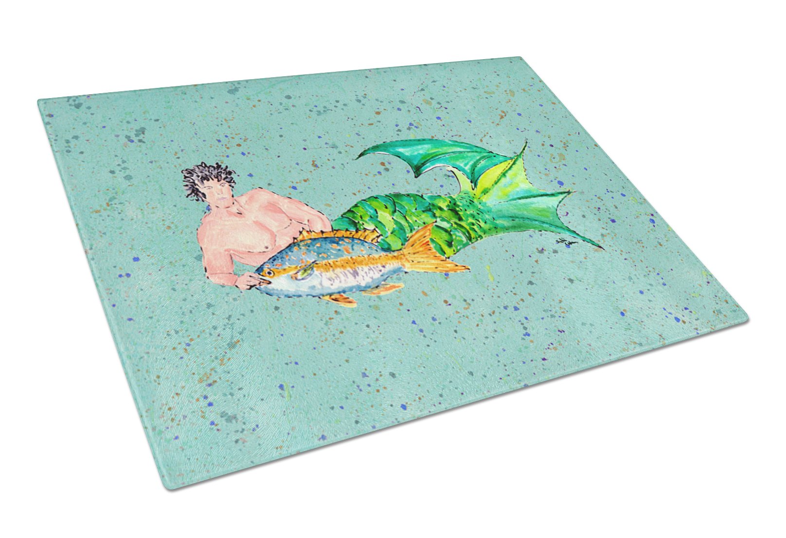 Merman Glass Cutting Board Large