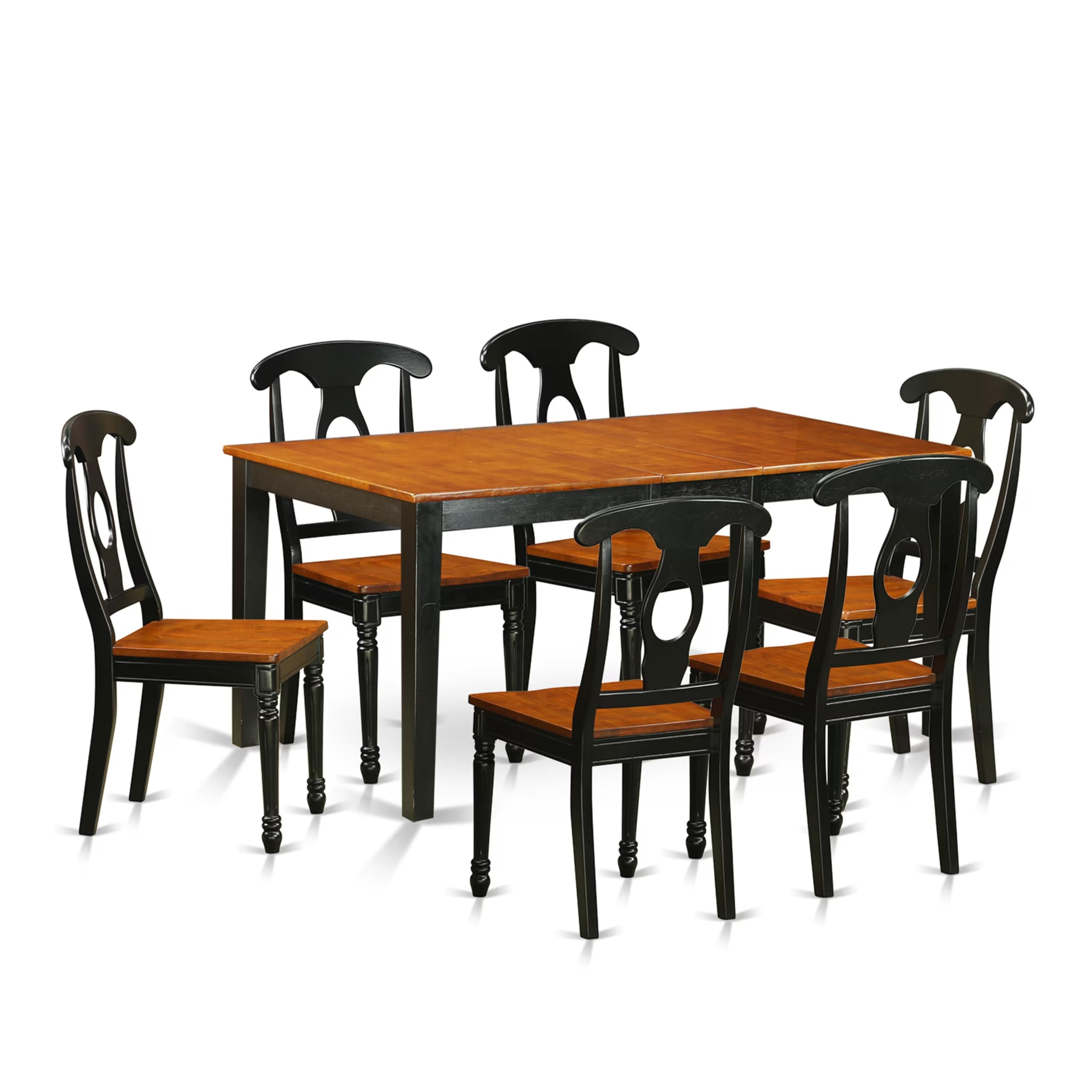 7  PC  Kitchen  Table  set-Dining  Table  and  6  Wooden  Dining  Chairs