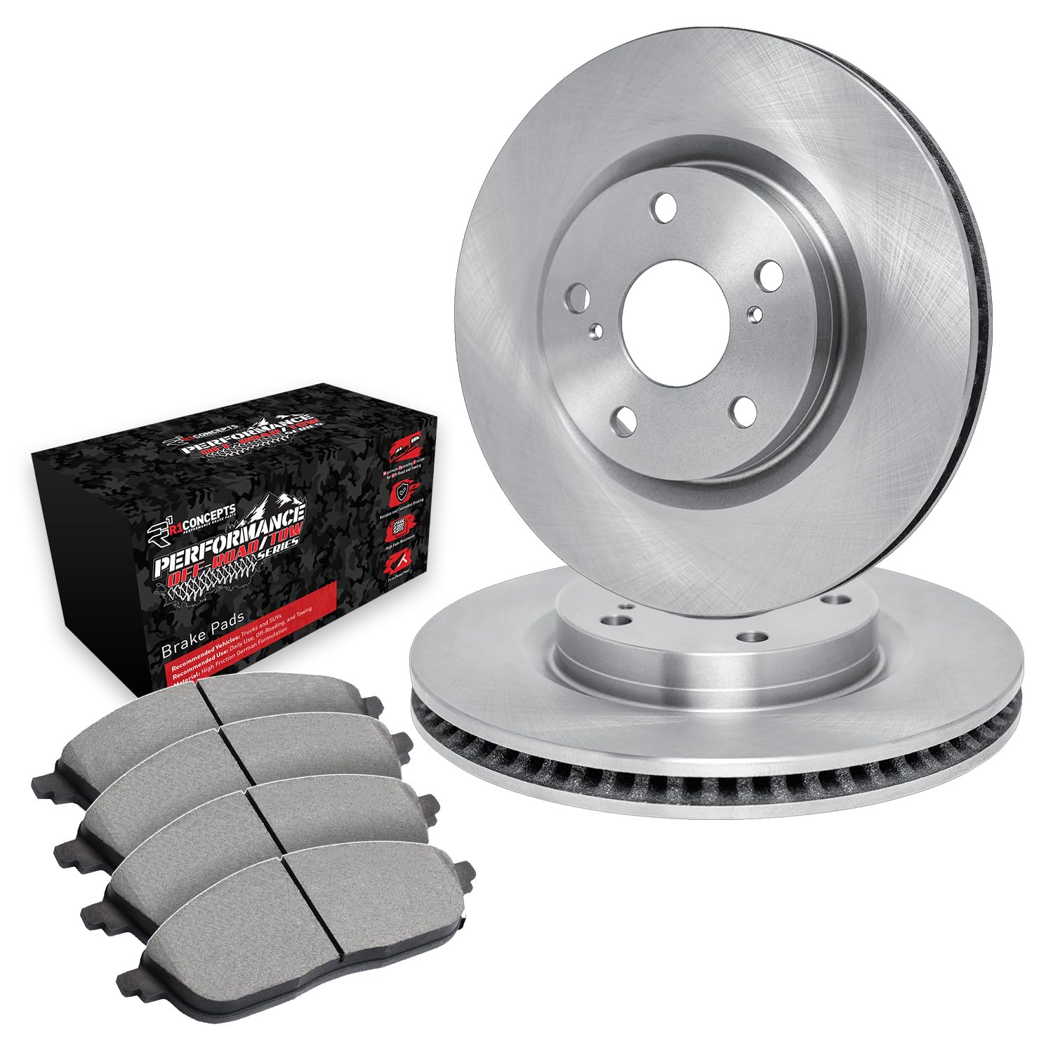 R1 Concepts Disc Brake Rotor Set with Off-Road/Tow Brake Pads WFVN1-42028