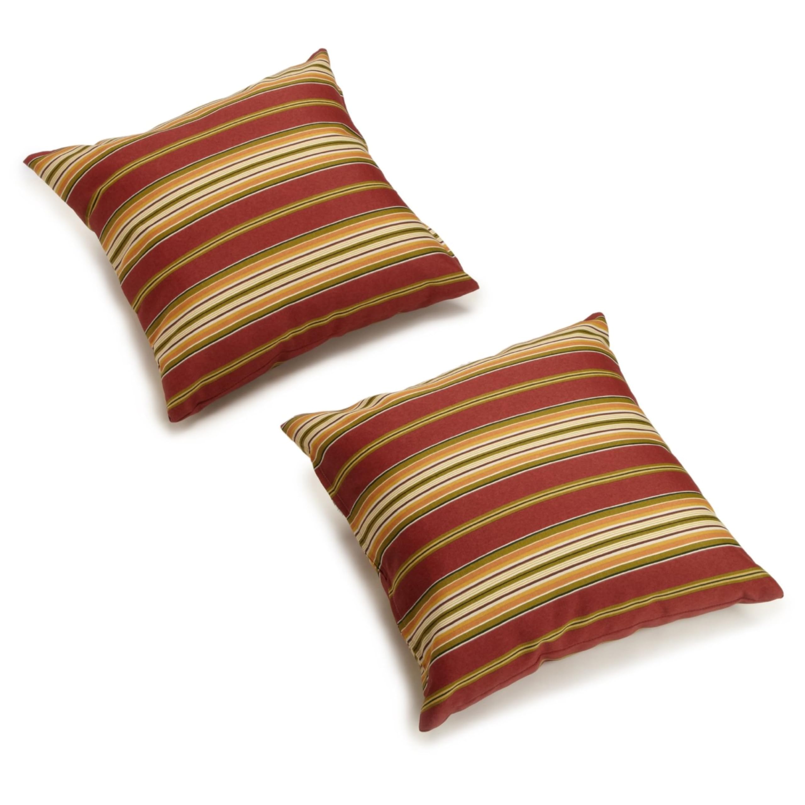 17-inch Square Solid Polyester Outdoor Throw Pillows (Set of 4)