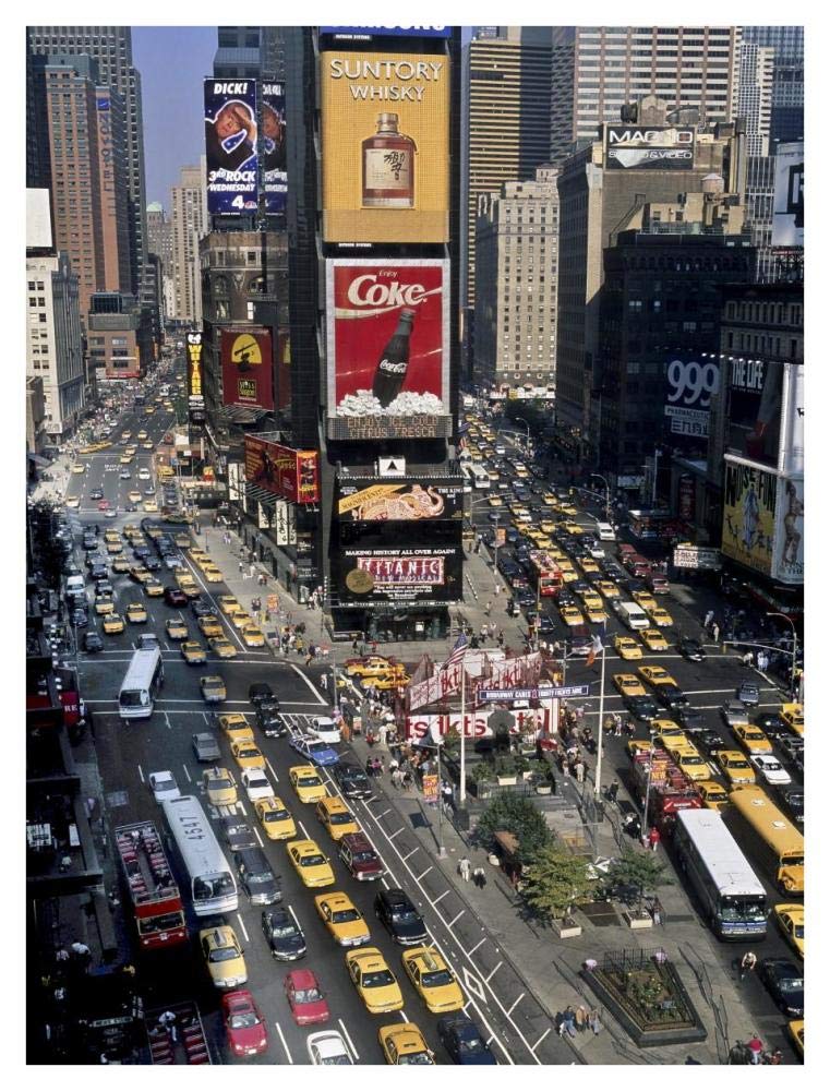 Traffic in Times Square, NYC-Paper Art-32x42”