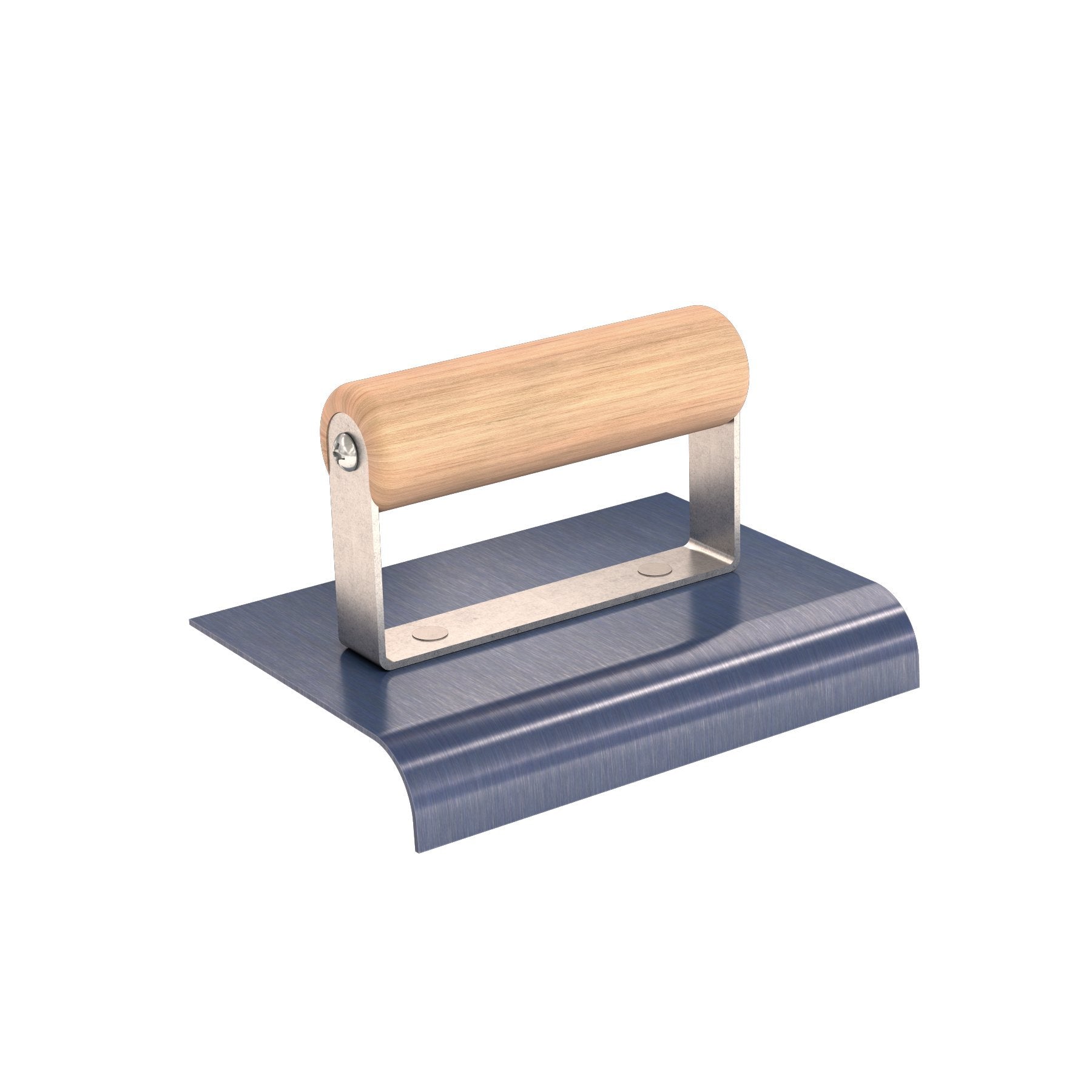 Bon 22-889 Edger - Blue Steel 6-inch X 4-inch - 5/8-inch Radius 7/8-inch Lip Wood Handle