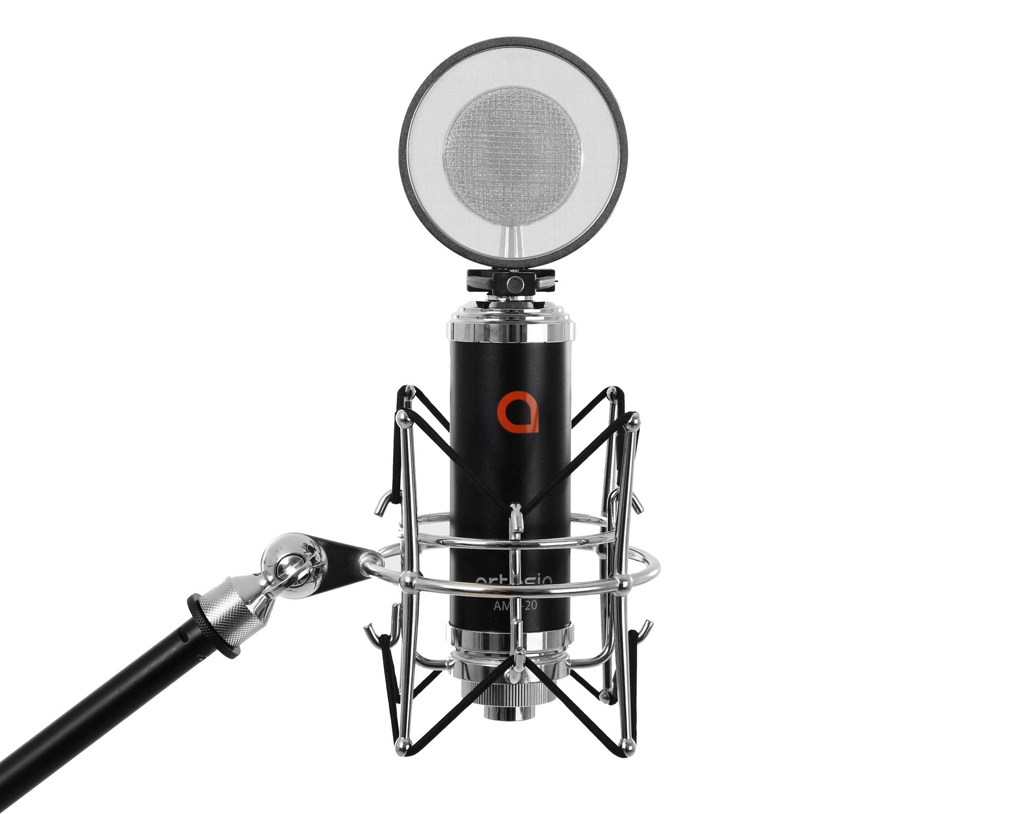Artesia AMC-20 Studio Large-Diaphragm Condenser Microphone + Shock Mount + Pop Filter & 8 XLR Cable