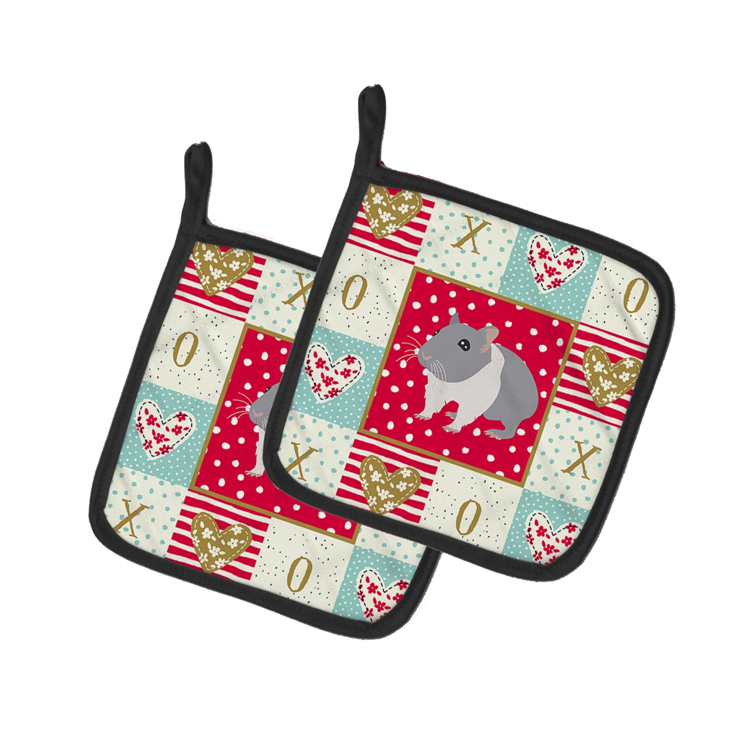South African Hamster Love Pair of Pot Holders