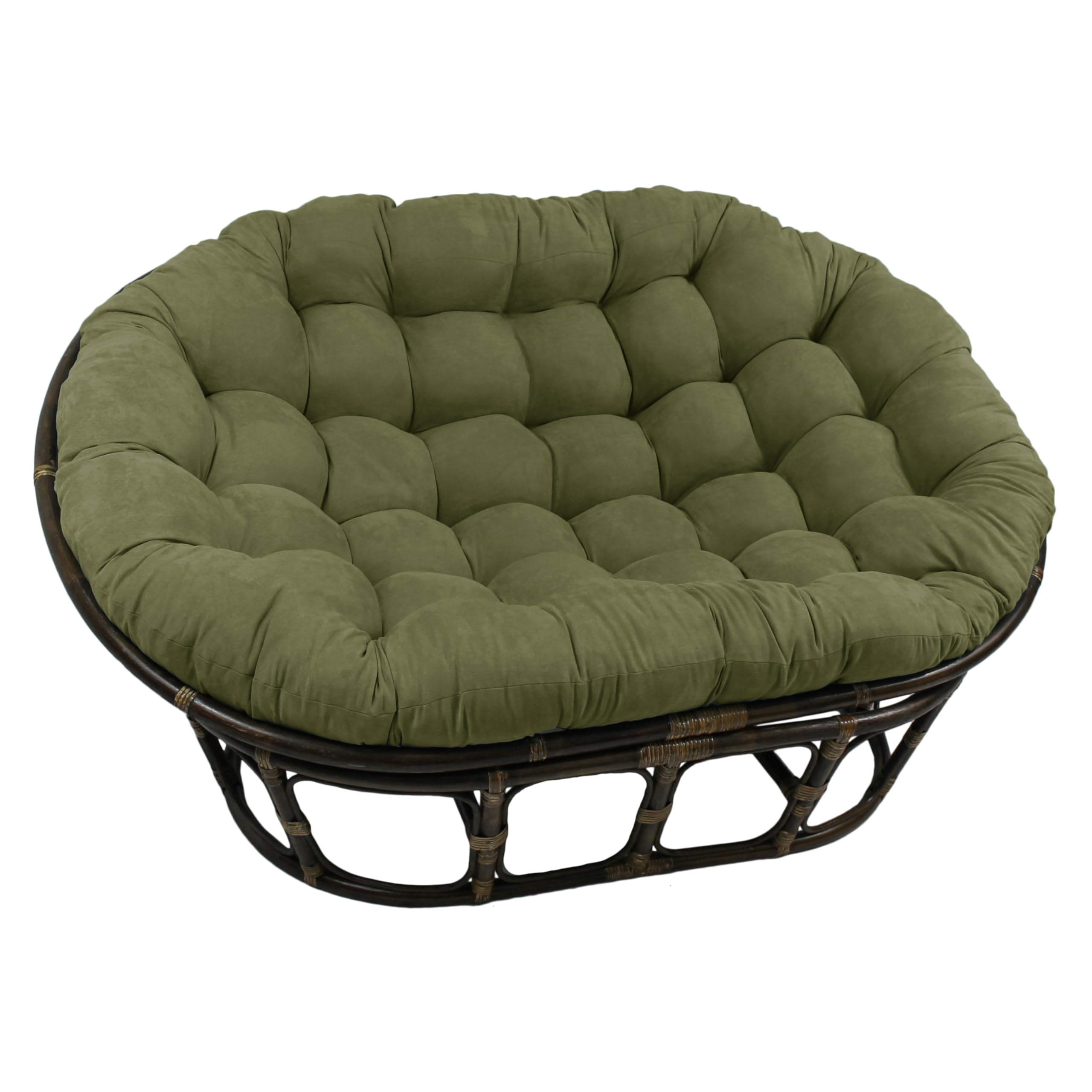 78-inch by 58-inch Solid Microsuede Double Papasan Cushion  93304-78-MS-SG