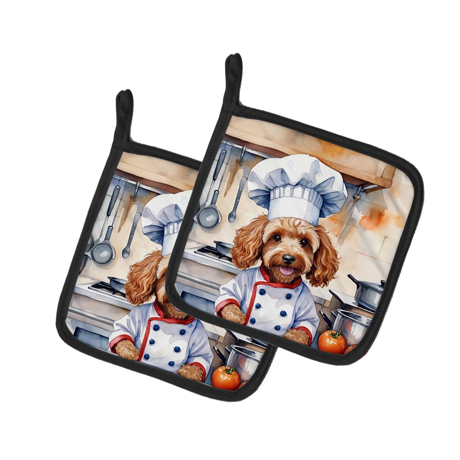 Cockapoo The Chef Pair of Pot Holders