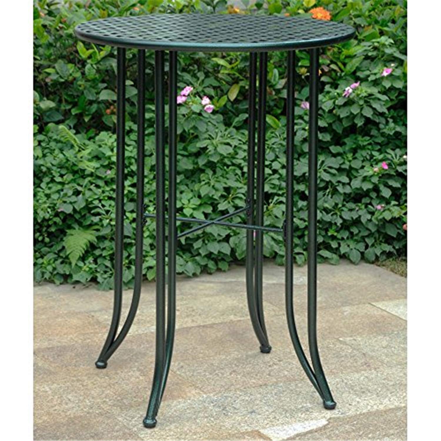 Mandalay Iron Bar-height Bistro Table - Hammered Verdi Gris