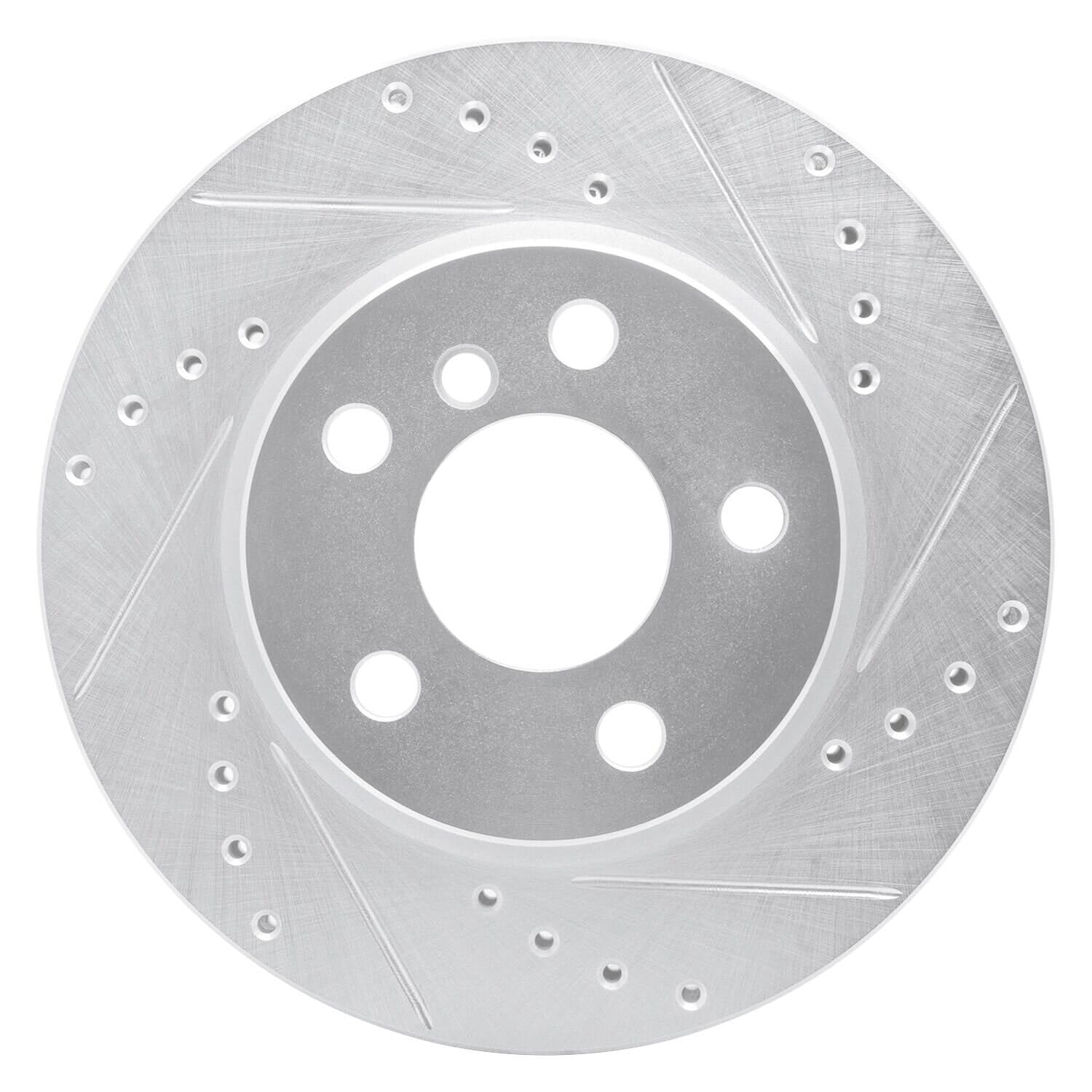 R1 Concepts Brake Rotor Drilled and Slotted Silver EDZ-32017R
