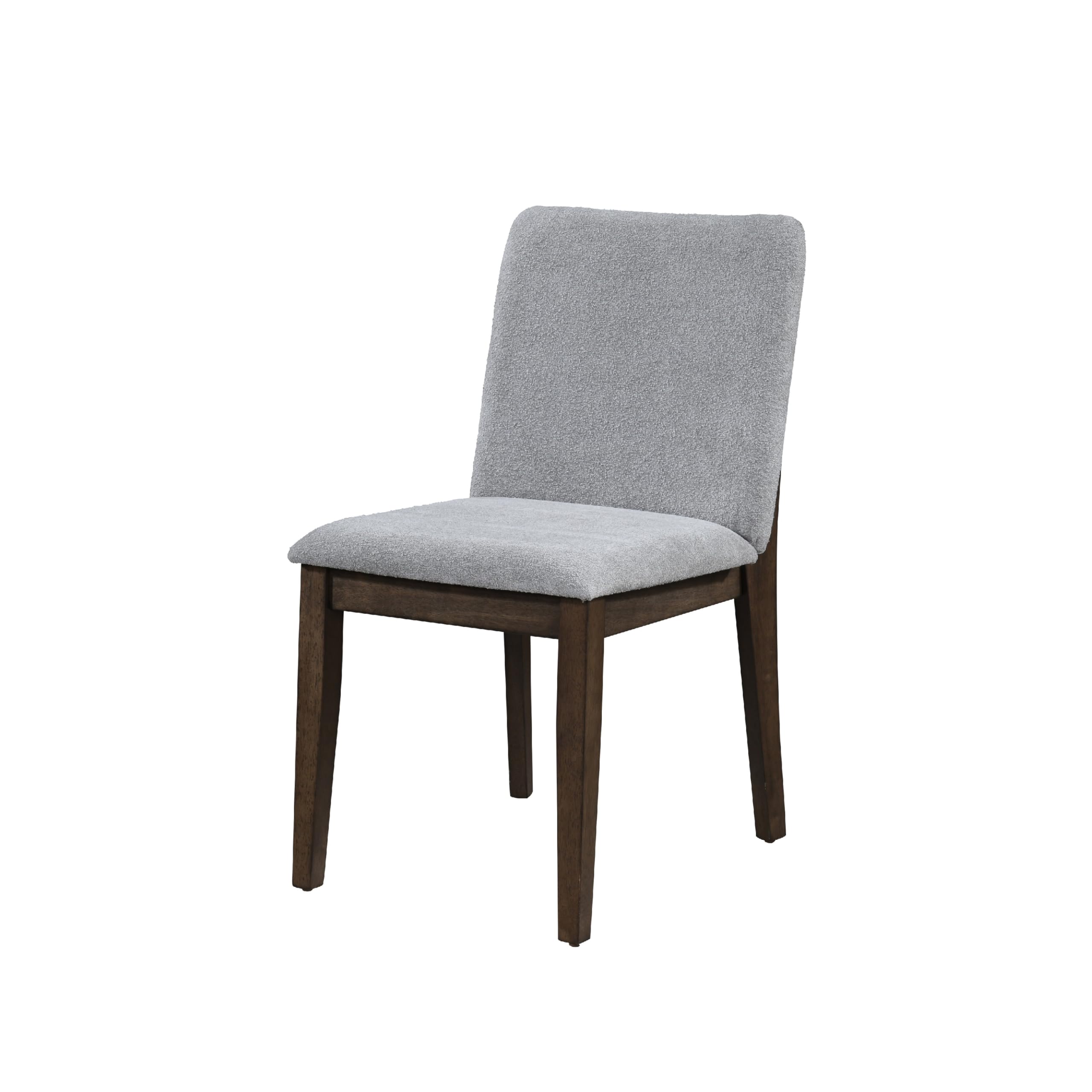 Ony Dining Side Chair Set of 2, Seat & Back Cushion, Stone Gray, Black