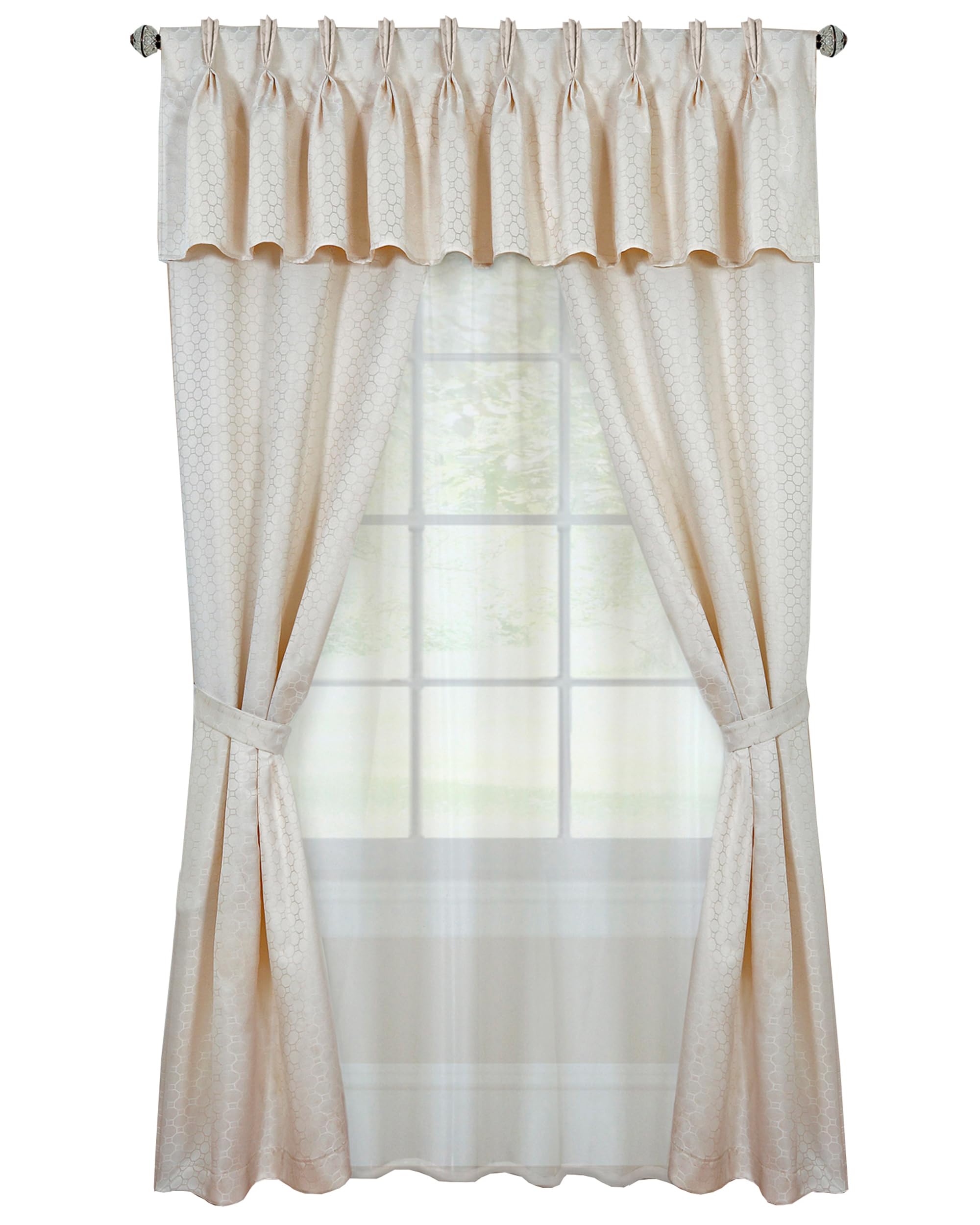Claire 6 Pc Window Set  - 55x63 - Ivory