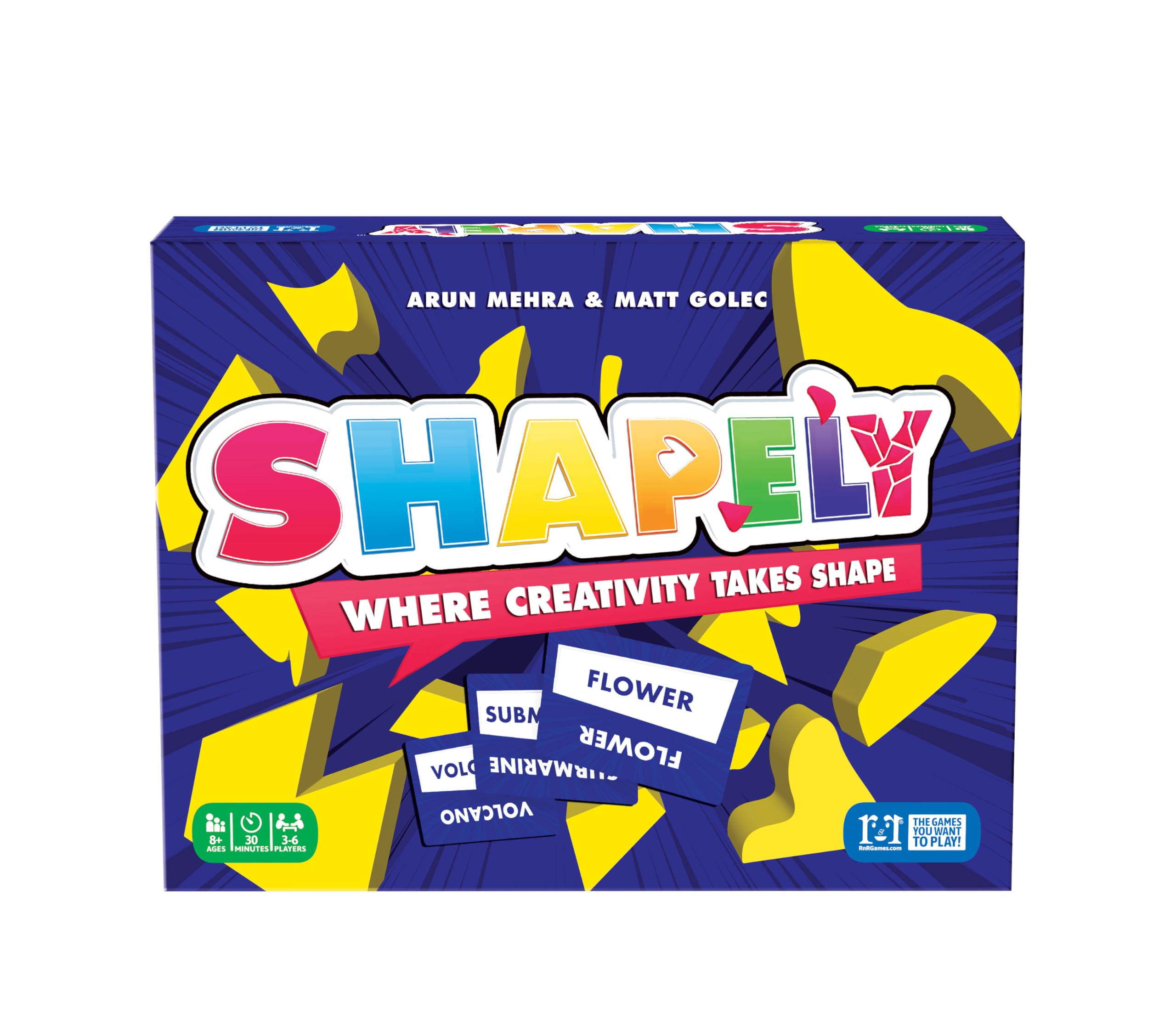R&R Games Shapely Board Game, Shape-Making and Guessing Game, Ages 8+, 3-6 Players, 30-Minute Play Time