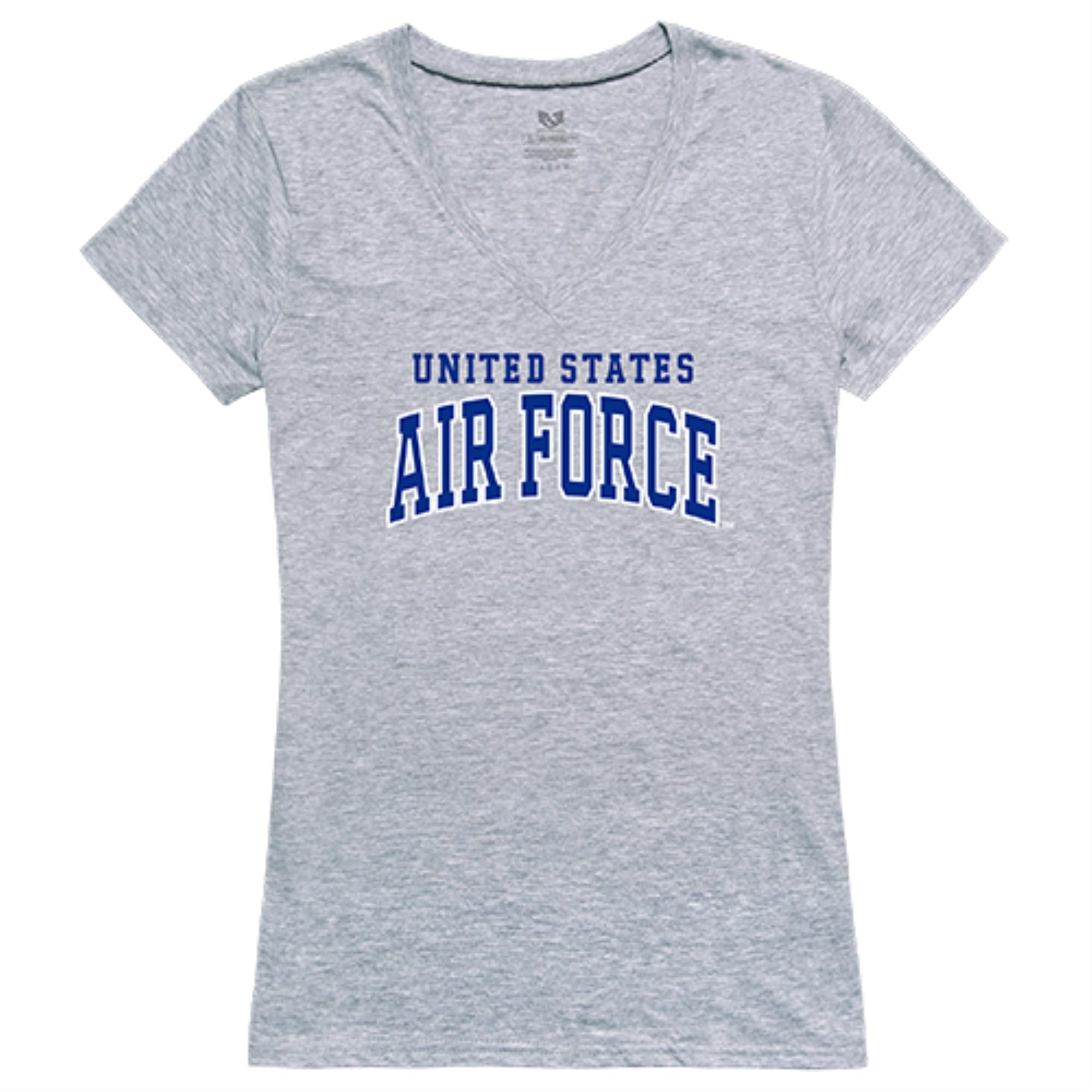 Graphic V-Neck, USAF 1, H.Grey, L