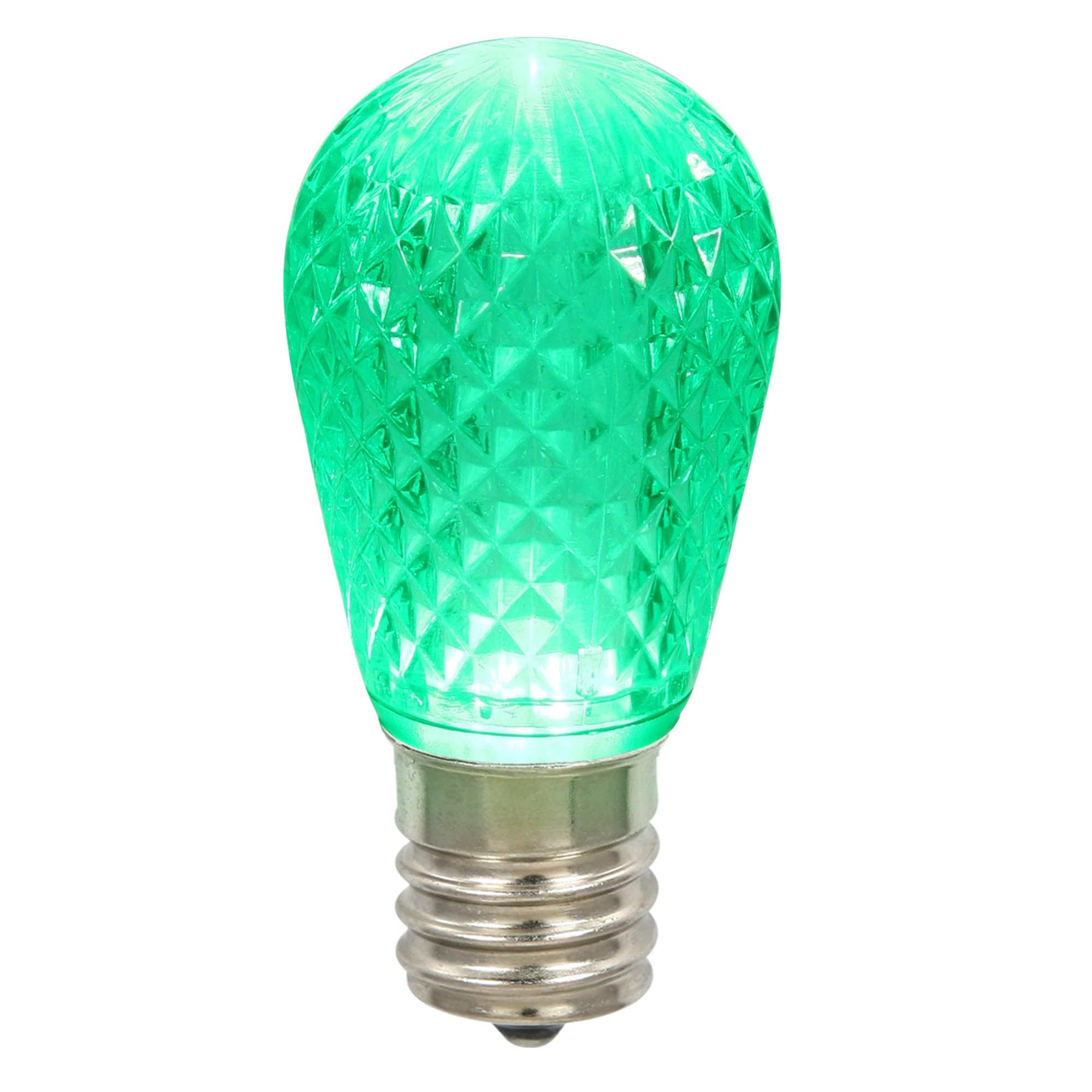 Casafoyer  11S14 Faceted LED Green Lamp E26 10/Box - XLEDS14-10 - (Pack Of 2)