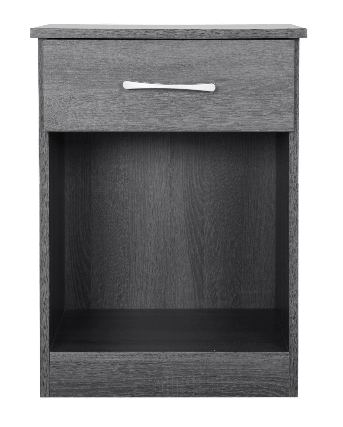 Lindsey 1-Drawer Gray Nightstand (24 in. H x 16 in. W x 18 in. D)