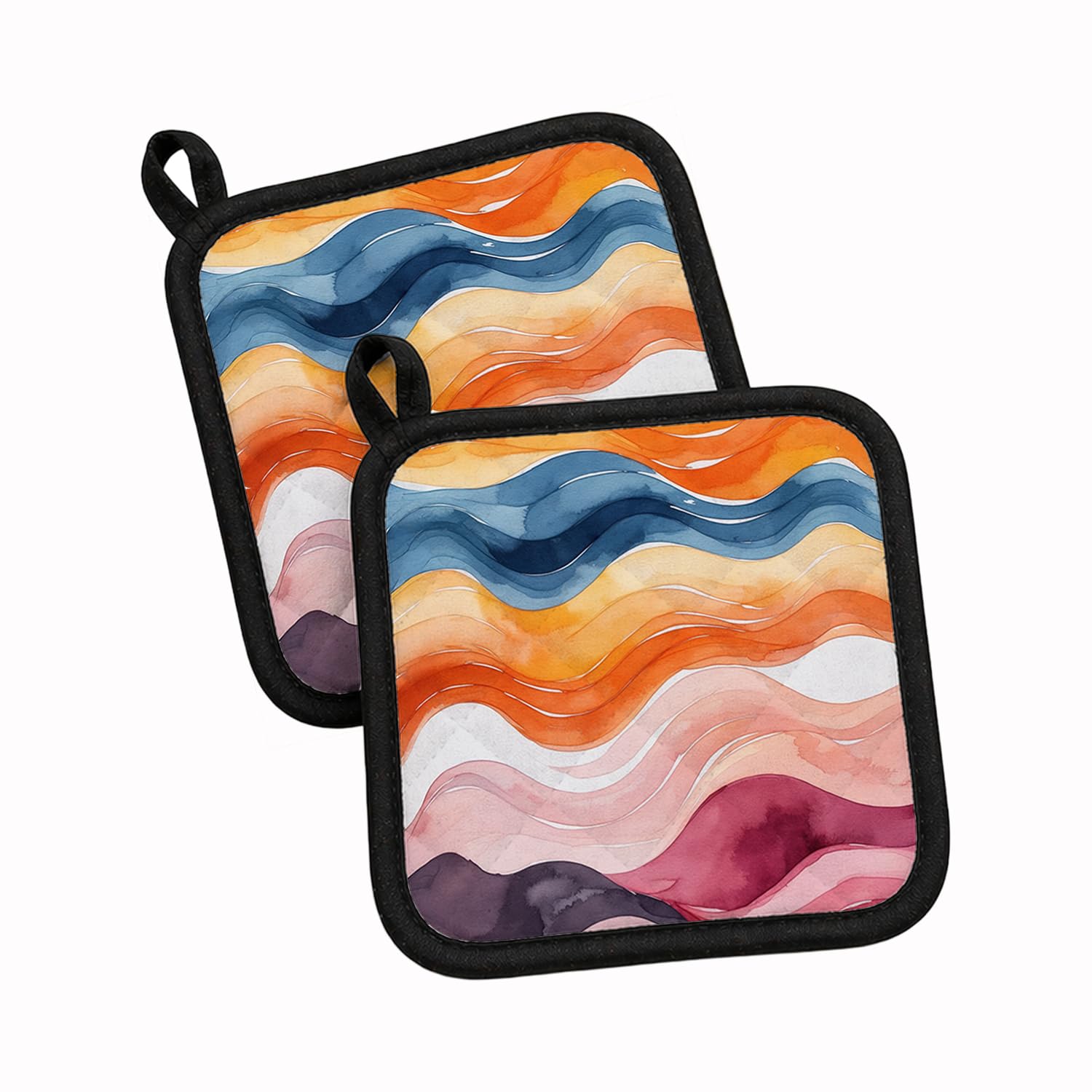 Carolines Treasures Lesbian Pride Pot Holder Set of 2 Heat Resistant Quilted Hot Pads 7.5 x 7.5 Inch, Insulated Kitchen Trivets for Cooking & Baking