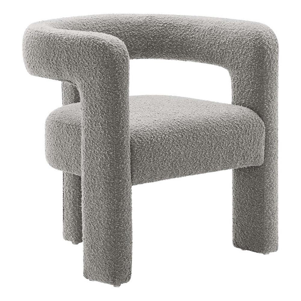 Modway Eei-6479-Lgr Kayla Boucle Upholstered Armchair, Light Gray