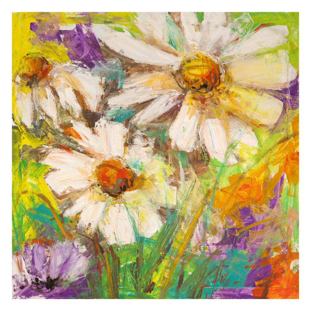 Margherite in fiore-Paper Art-26x26”