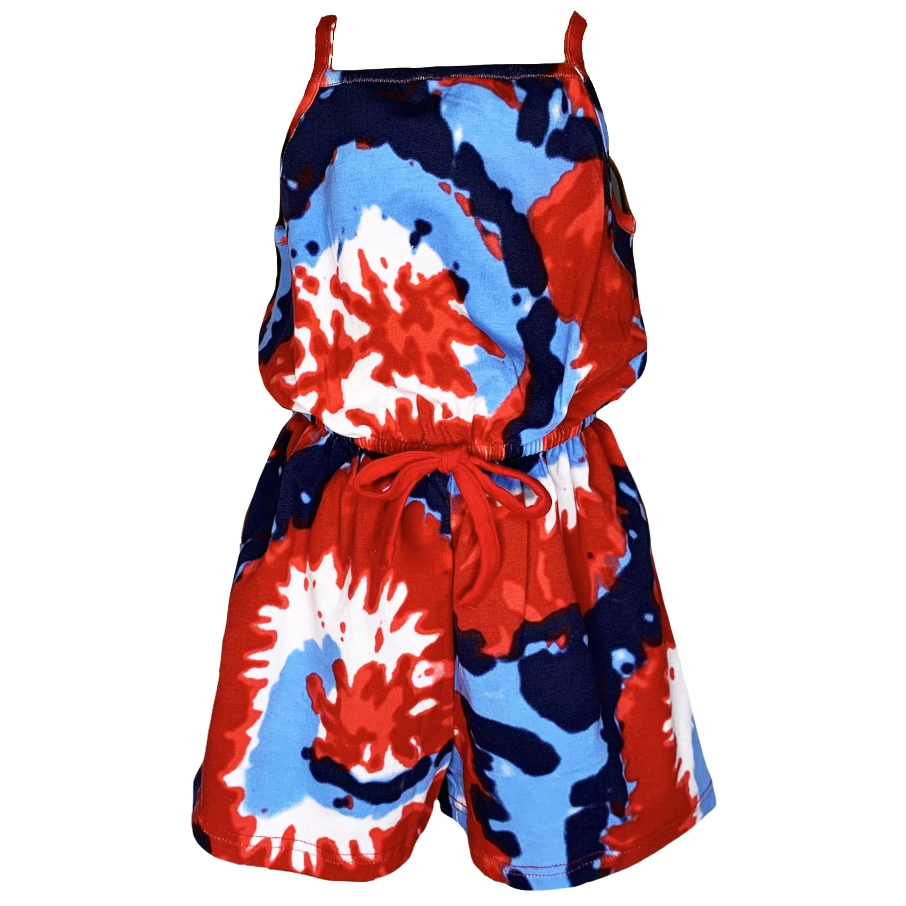 AnnLoren Big Little Girls Shorts Jumpsuit Summer One Piece Outfit