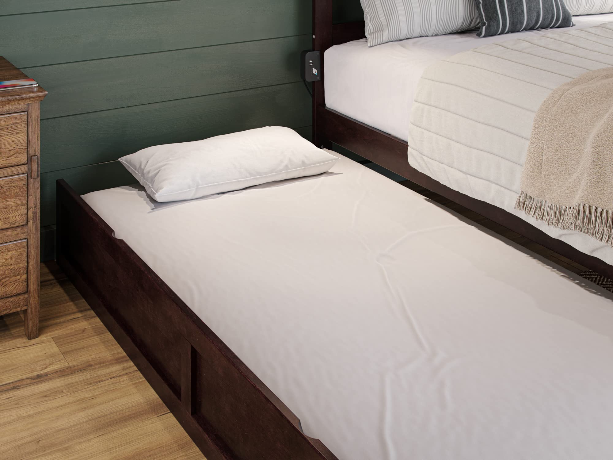 AFI Twin Size Trundle Bed in Espresso