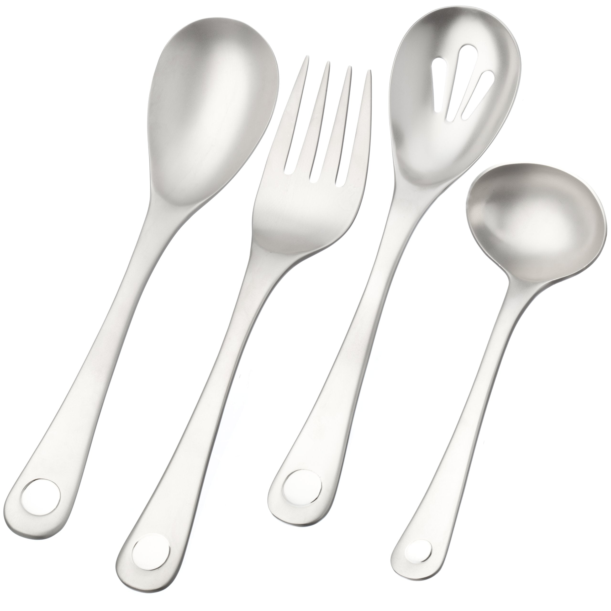 Pendulum Platinum Finish w/mirror dot 4pc Hostess Set