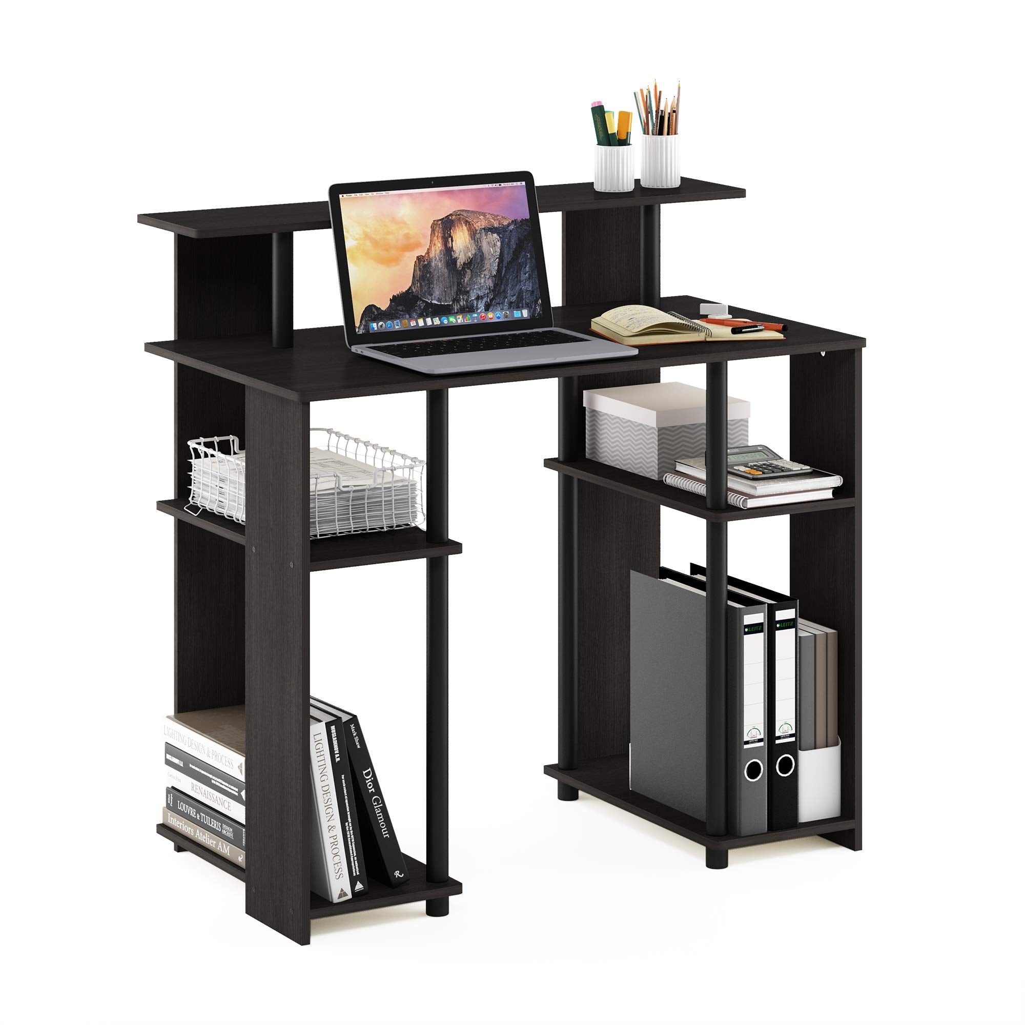 Furinno JAYA Simple Design Computer Writing Desk, Walnut, 15071WNBK