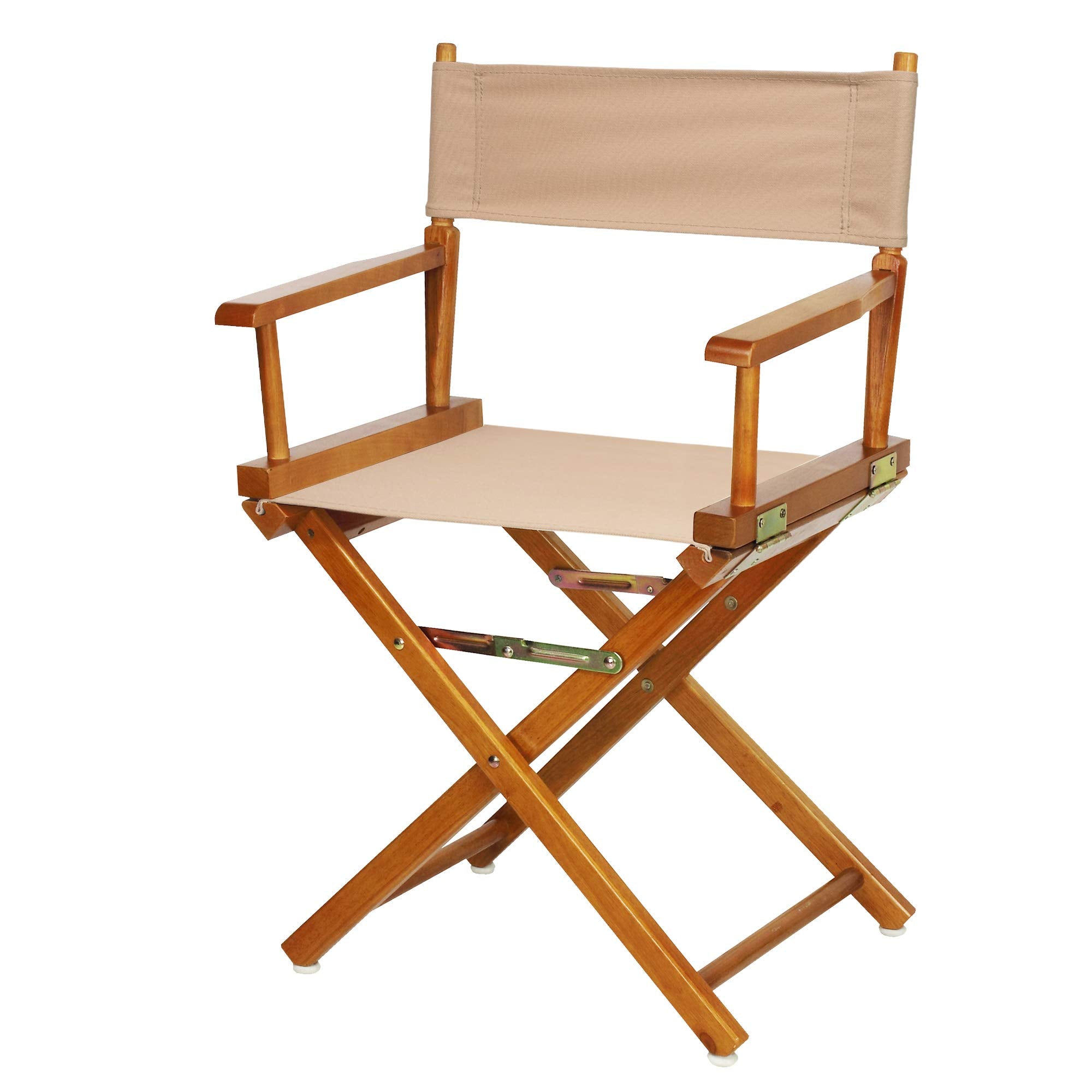 Casafoyer 18″ Director's Chair Honey Oak Frame-Tan Canvas - (Pack Of 2)