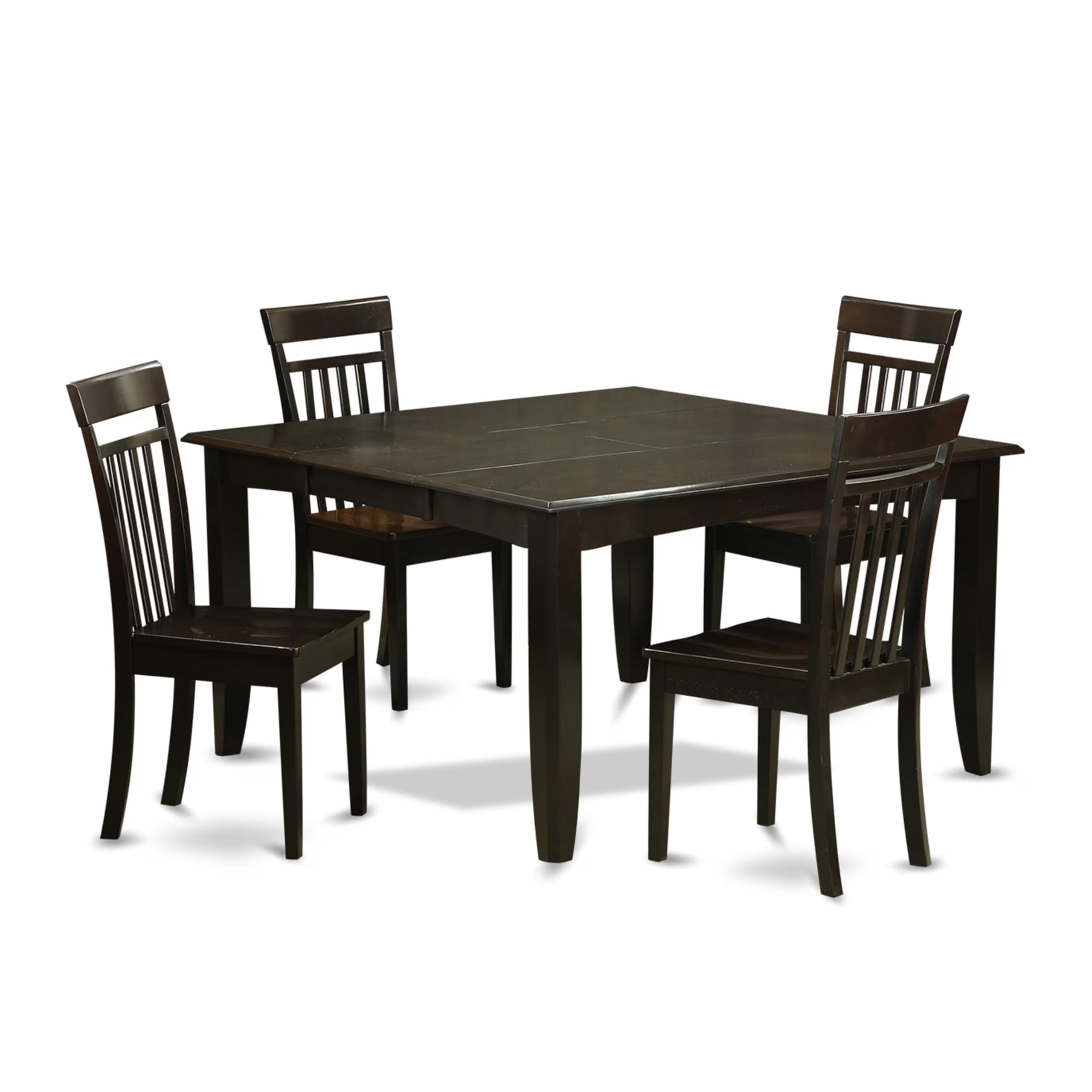 5  Pc  Dining  room  set-Dinette  Table  with  Leaf  and  4  dinette  Chairs.