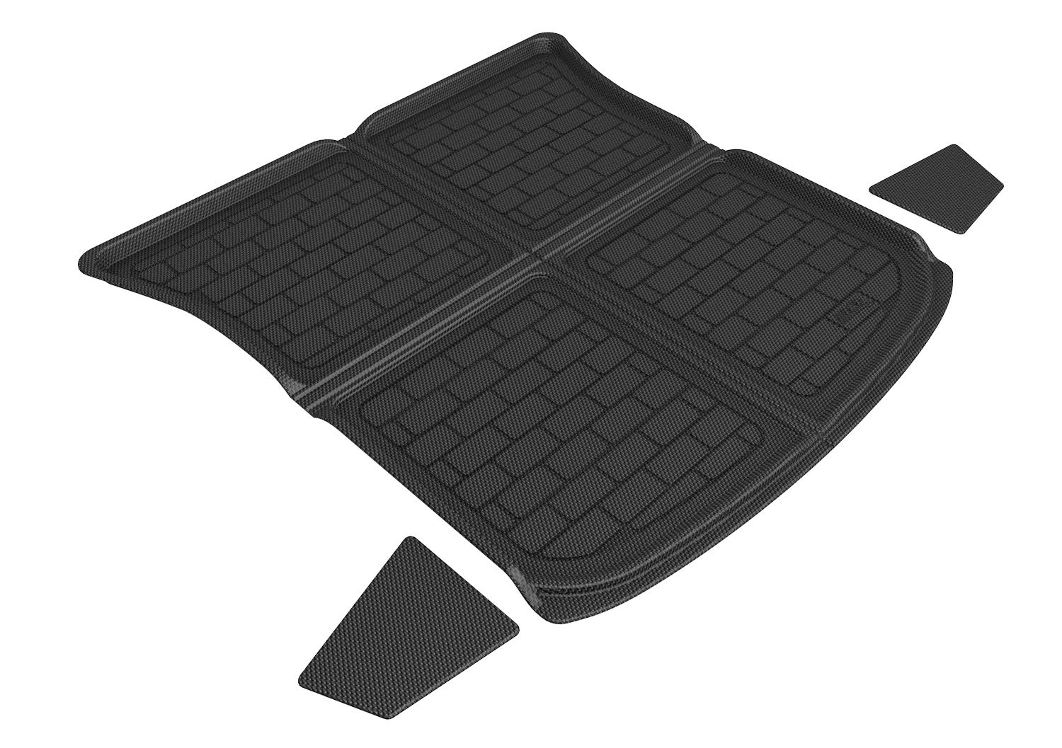 3D MAXpider TESLA MODEL Y 5-SEAT 2020-2022 REAR UPPER CROSS FOLD KAGU BLACK CARGO LINER (3PCS)