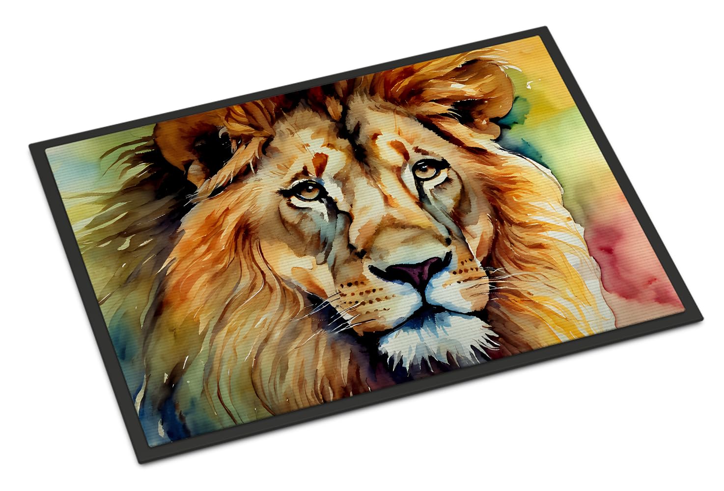 Carolines Treasures DAC2956JMAT Lion Doormat Front Door Mat Indoor Outdoor Rugs for Entryway, Non Slip Washable Low Pile, 24H X 36W