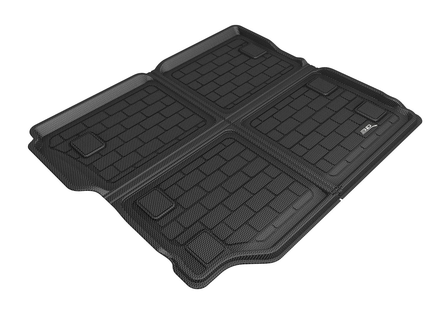 3D MAXpider JEEP WRANGLER UNLIMITED JL 2018-2021 WITH SUB NO FLAT FLOOR CROSS FOLD KAGU BLACK CARGO LINER