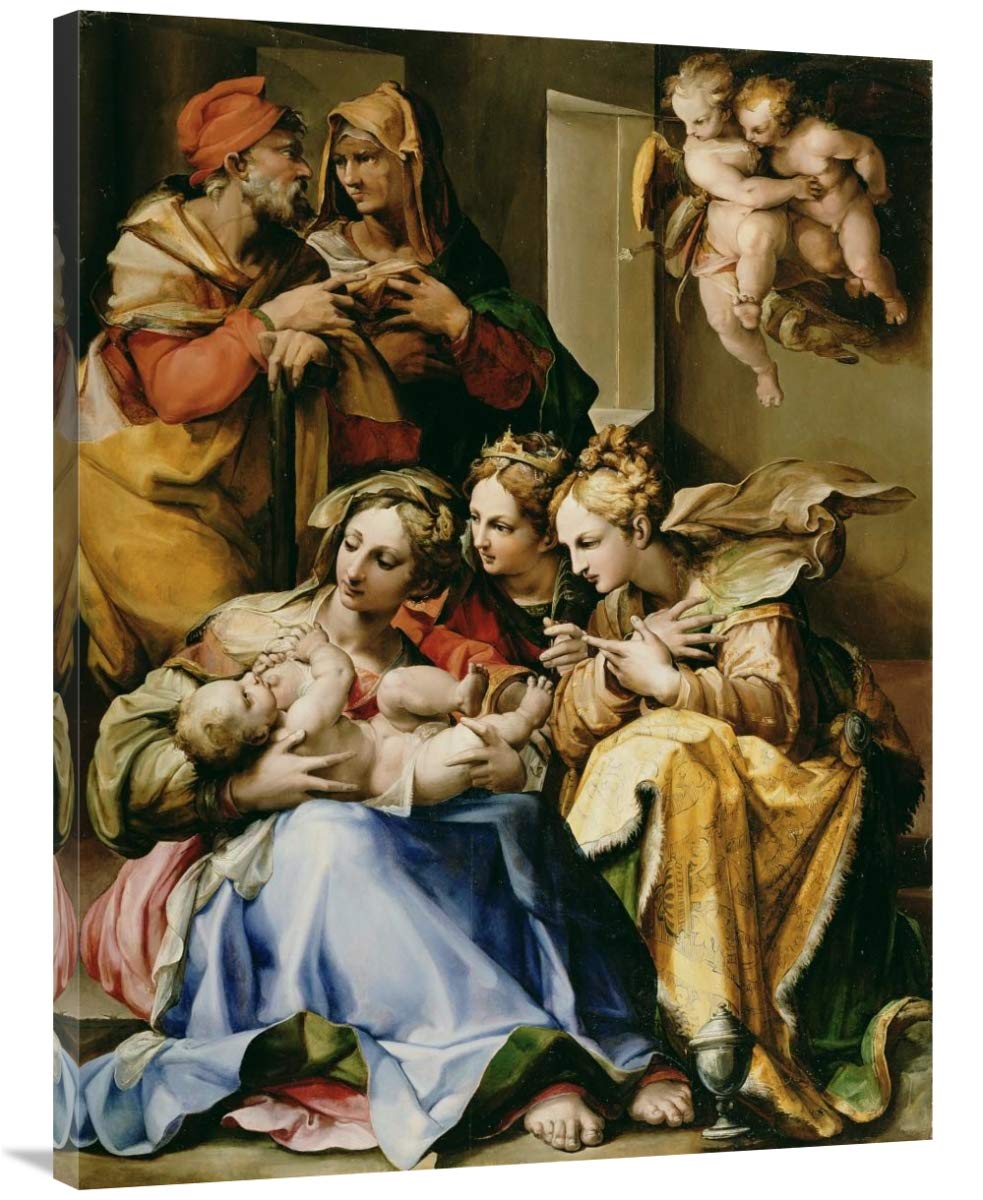 Holy Family with Saints Anne, Catherine of Alexandria, and Mary Magdalene-Canvas Art-30x40”