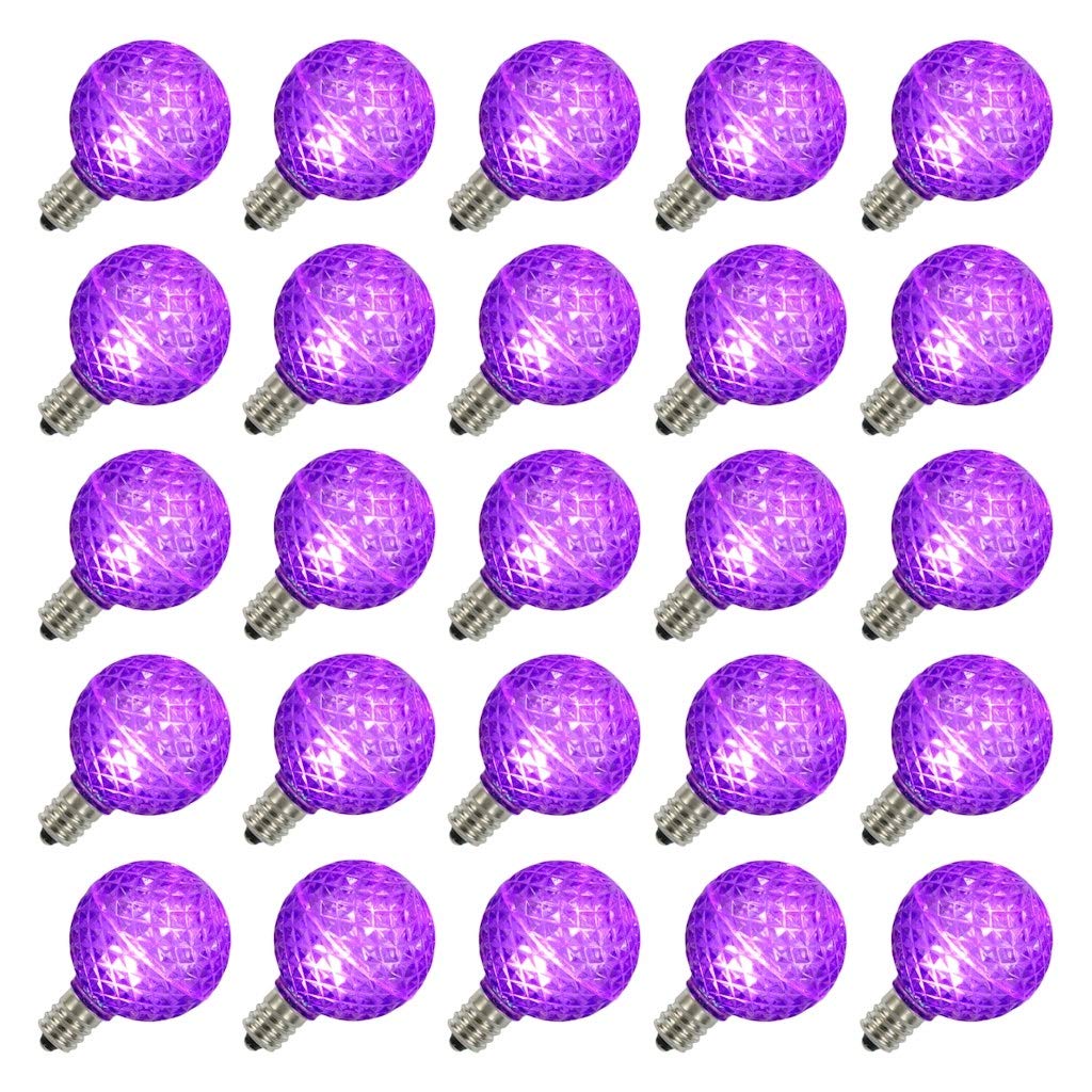 Casafoyer G50 Faceted LED Purple Bulb E17 25/Box - (Pack Of 2)