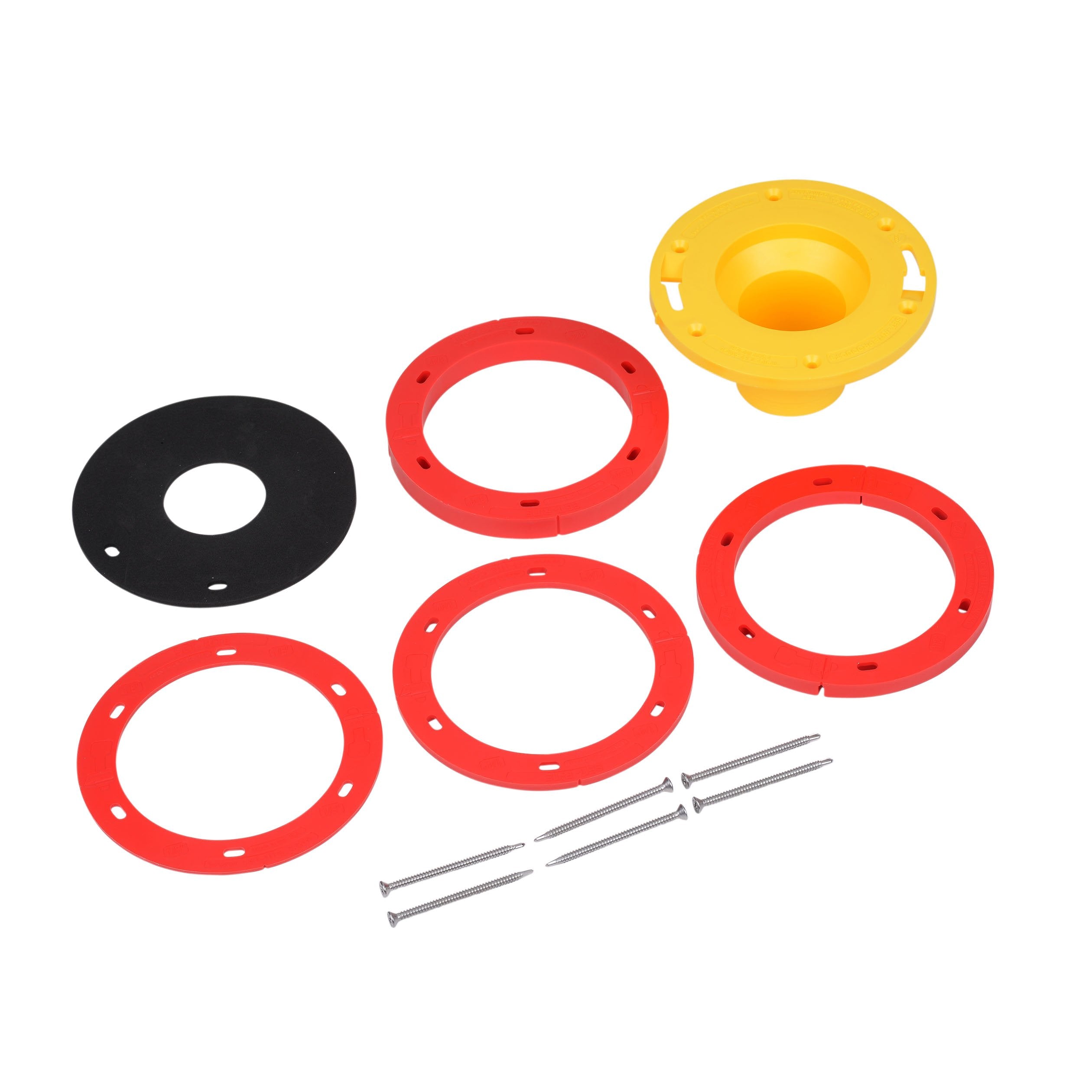 Oatey 43400 Set-Rite Toilet Flange Extension Kit, 1/4-1-5/8, Red, Yellow