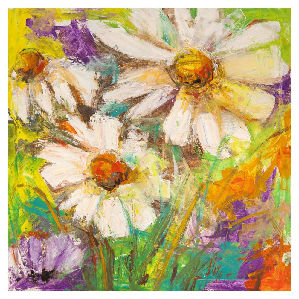 Margherite in fiore-Paper Art-38x38”