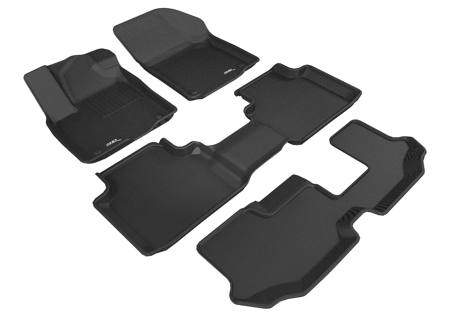 3D MAXpider VOLKSWAGEN ATLAS 7-SEAT 2018-2022 KAGU BLACK R1 R2 R3