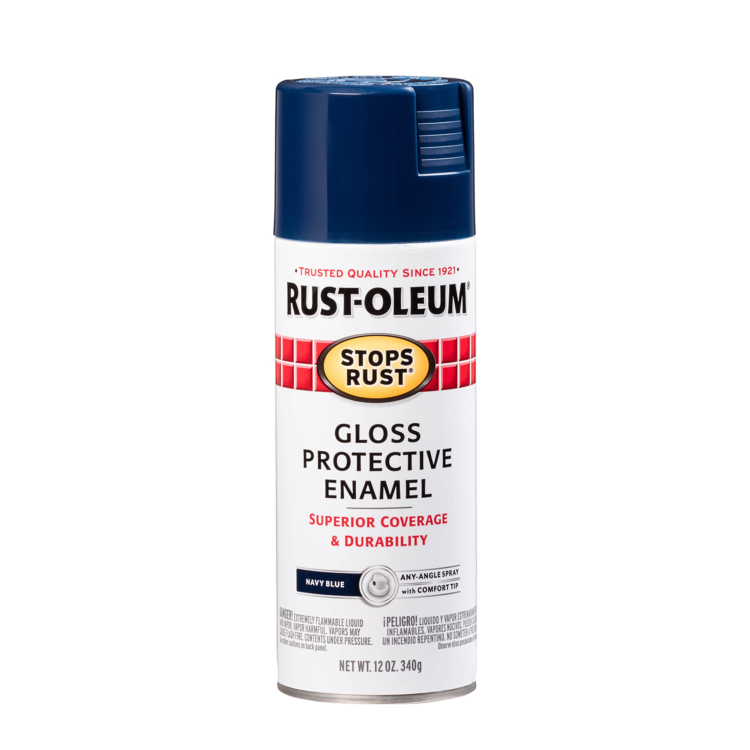 Rust-Oleum 7723830 Stops Rust Spray Paint, 12 Oz, Gloss Navy