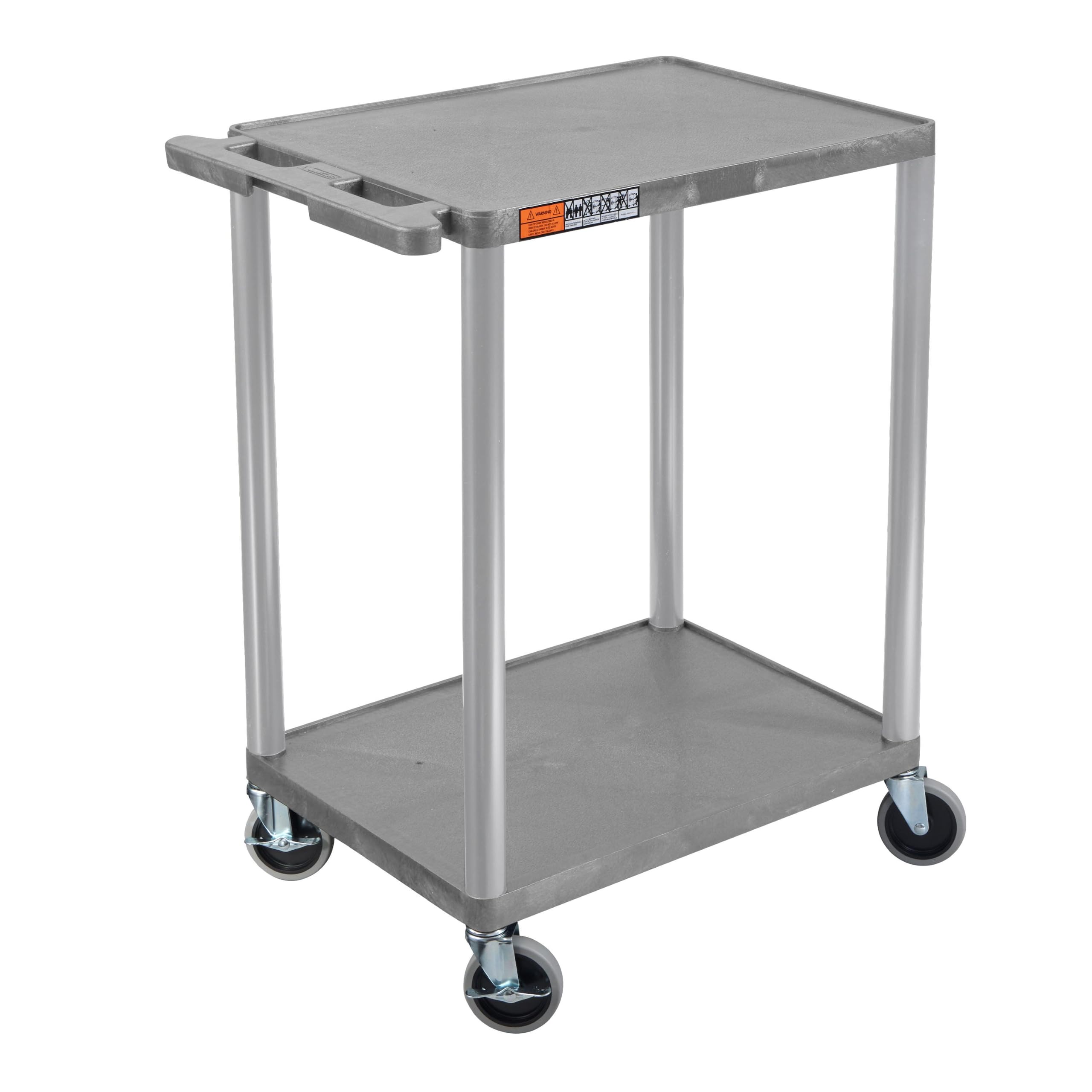 Luxor 2 Shelf Utility Cart Gray