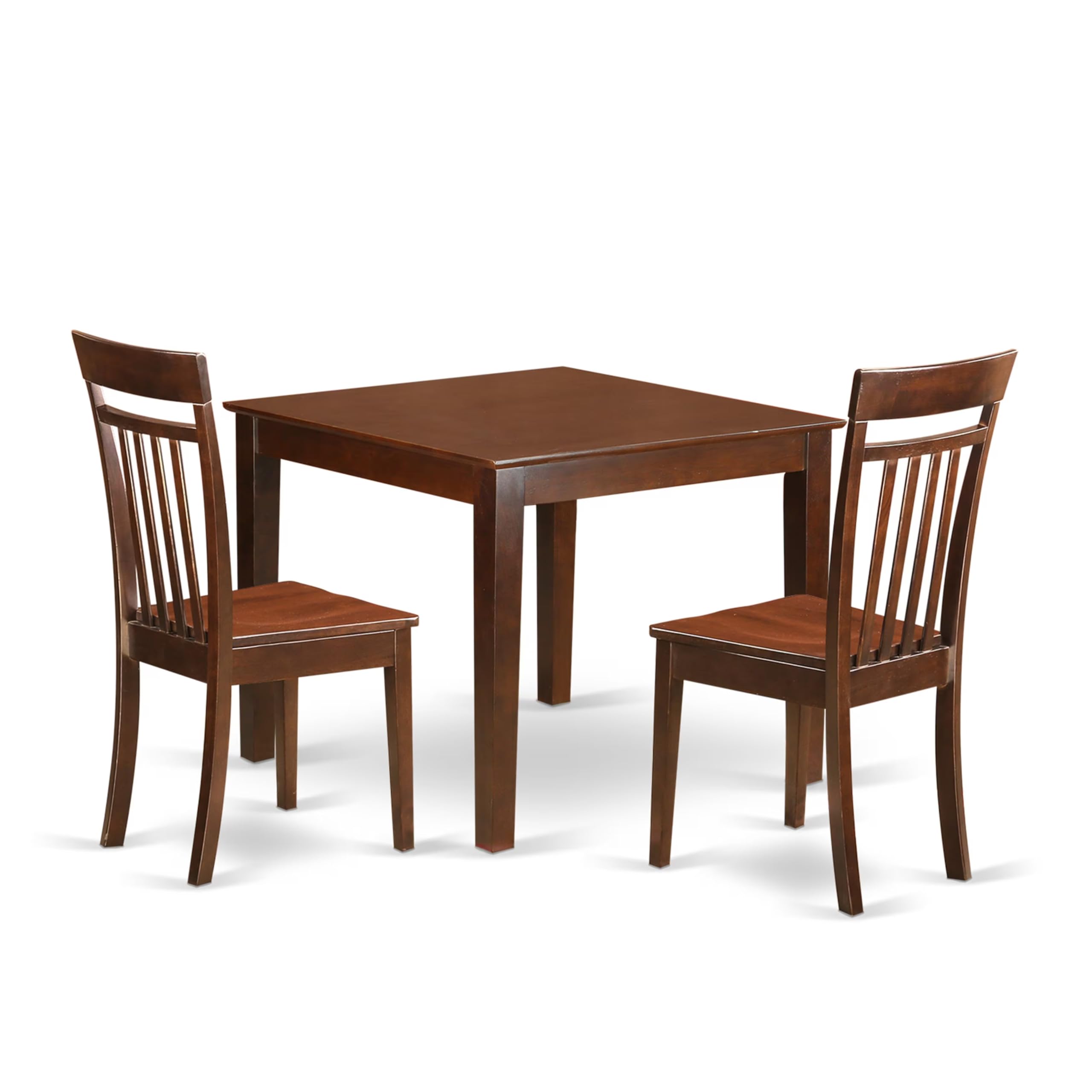 3  PC  Dinette  Table  set  with  a  Dining  Table  and  2  Dining  Chairs  in  Mahogany