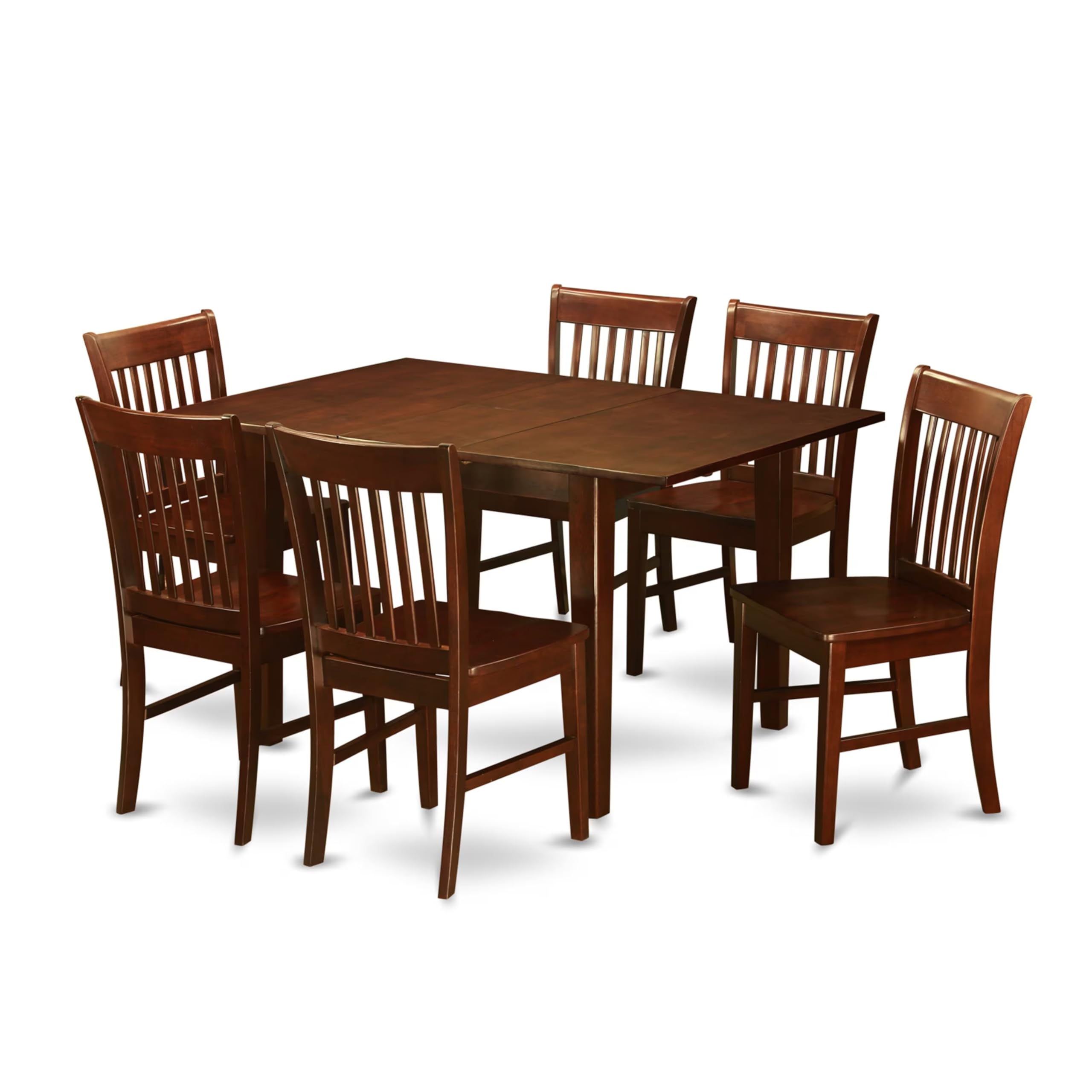 MLNO7-MAH-W 7 Pc Kitchen nook Dining set-Kitchen Tables and 6 Dining Chairs