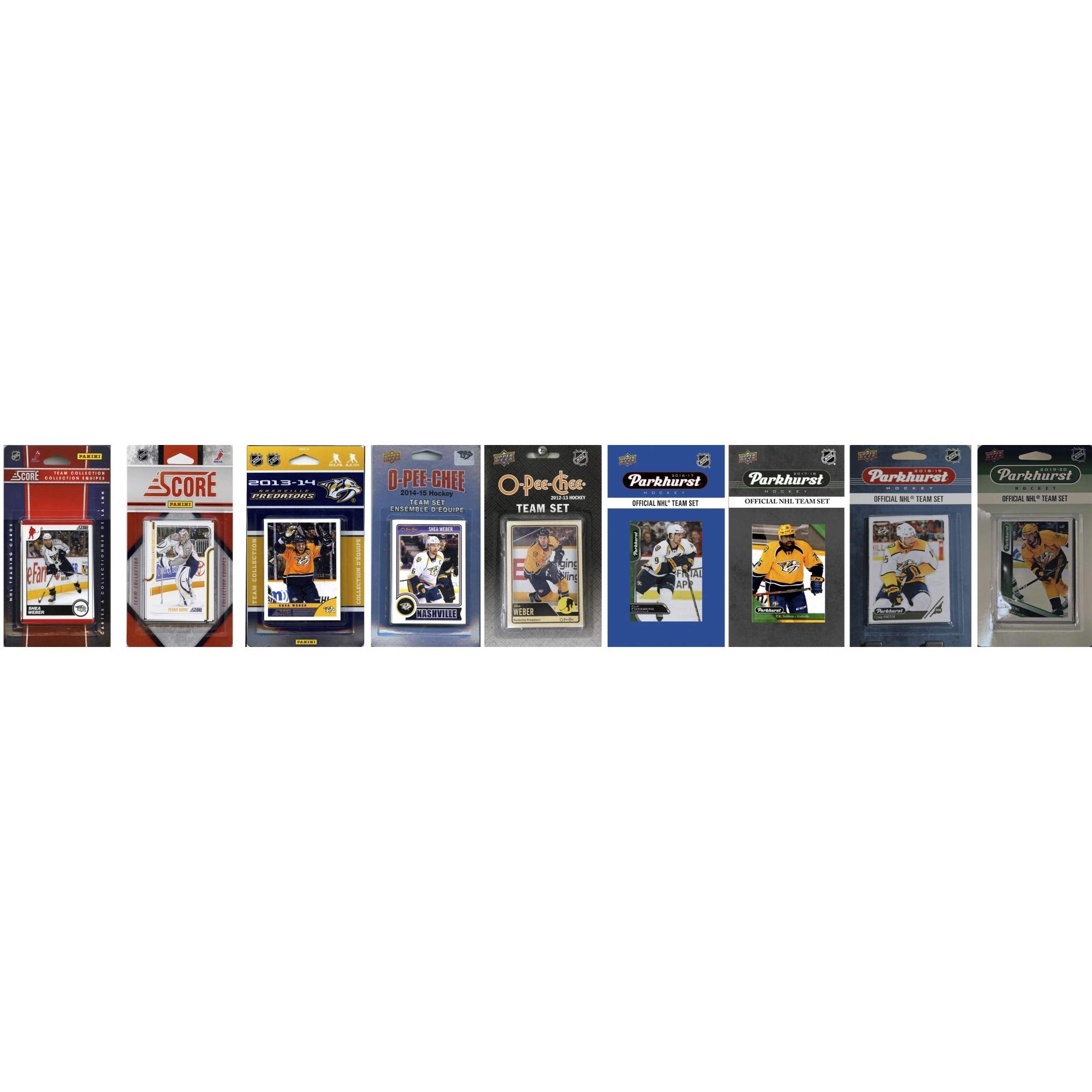NHL Nashville Predators 9 Different Licensed Trading Card Team Sets
