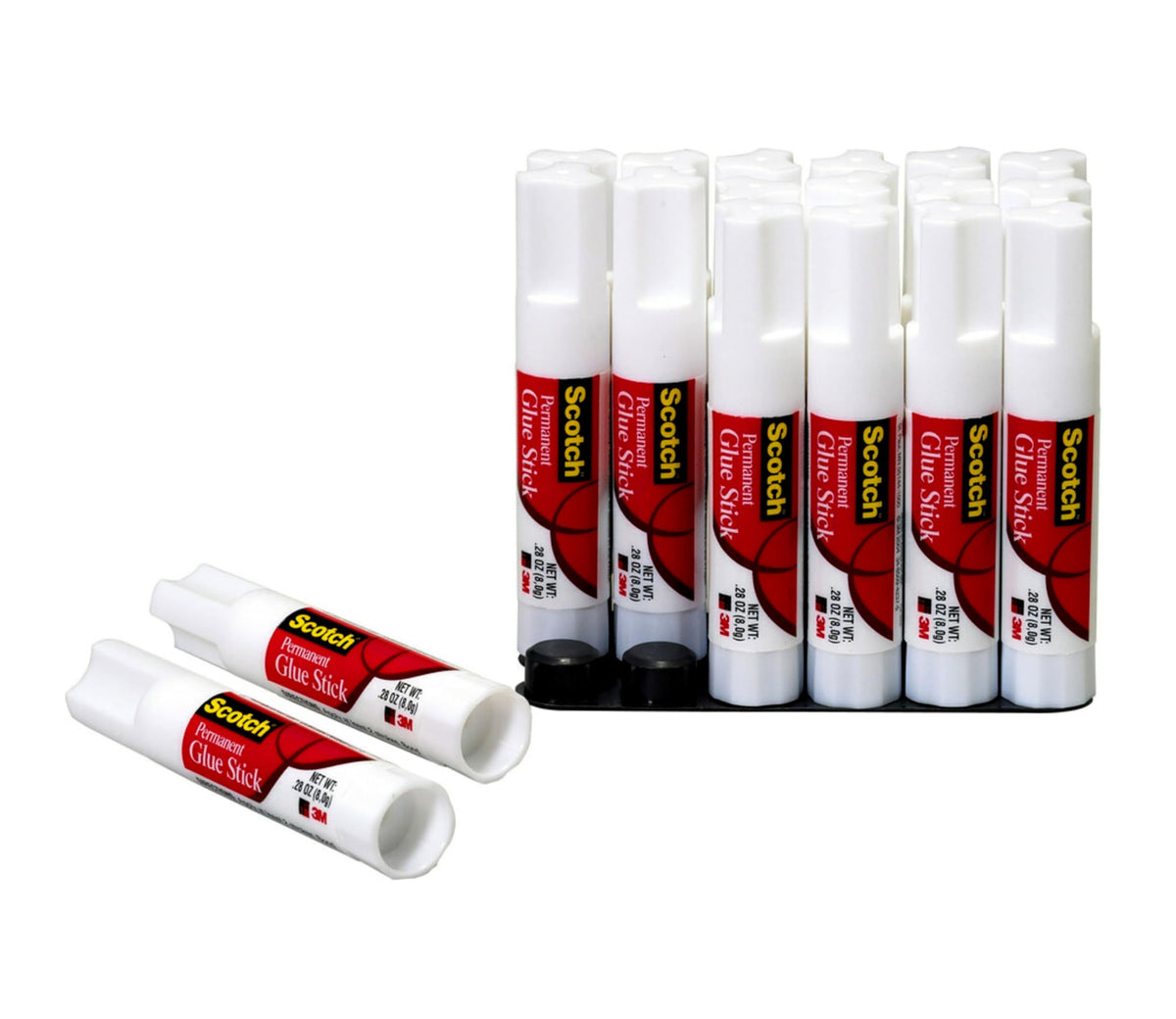 Scotch Glue Stick, .28 Oz, 18-Pack, Acid Free And Non-Toxic (6008-18)