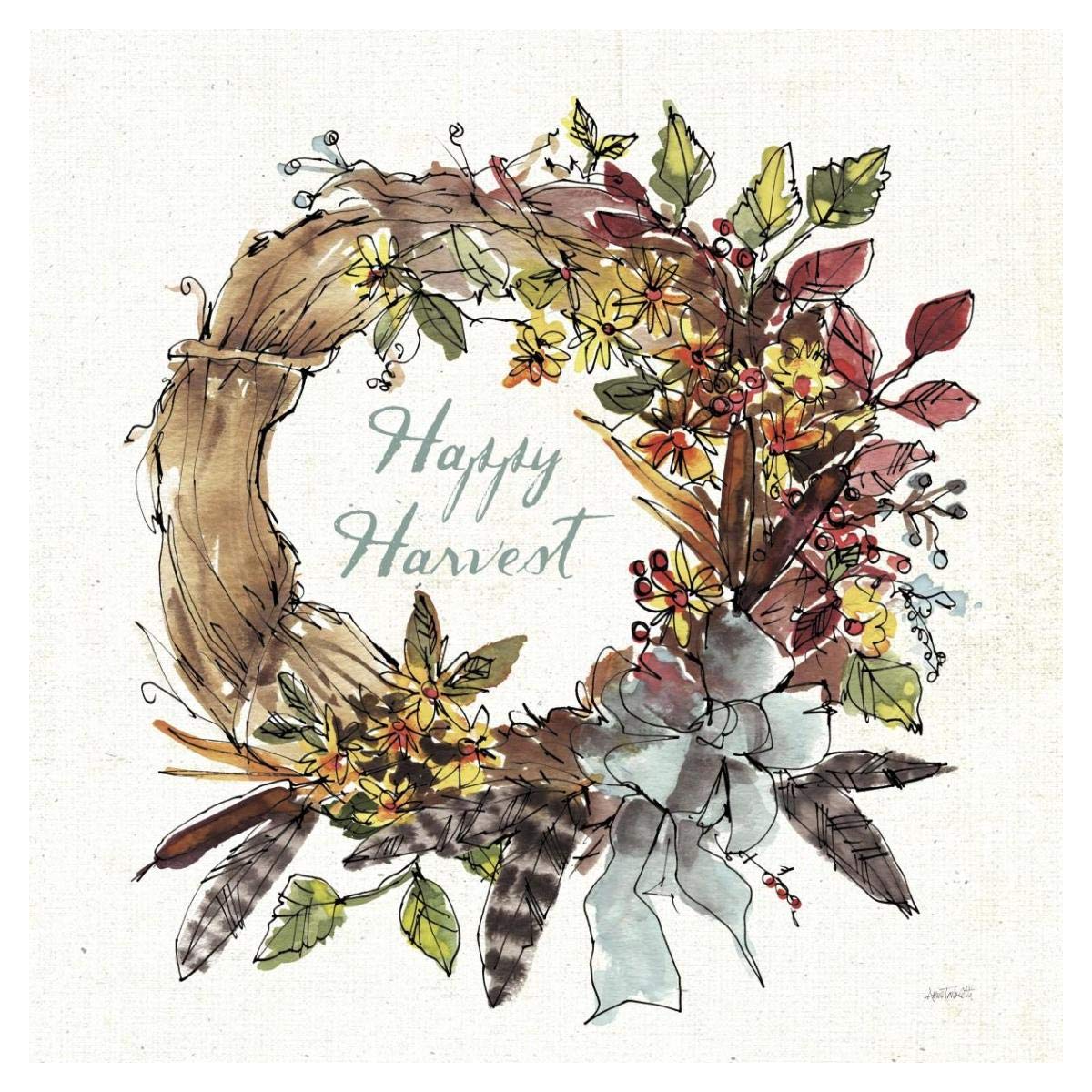 Festive Foliage V -Paper Art-38x38”