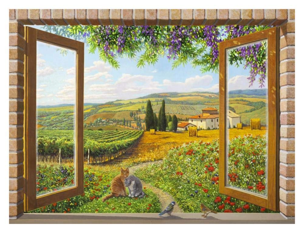 Finestra sulla campagna-Paper Art-34x26”