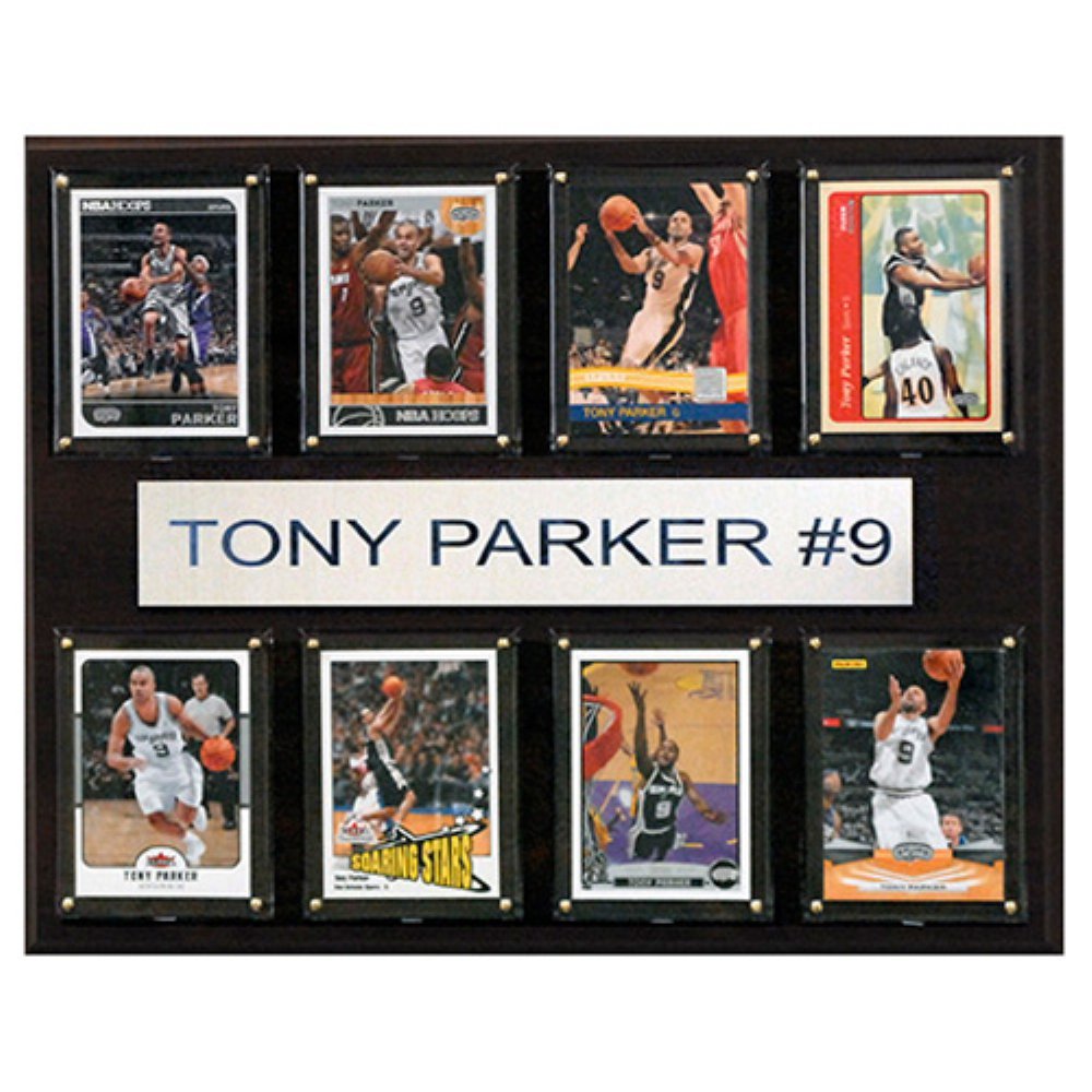 NBA 12x15″ Tony Parker San Antonio Spurs 8-Card Plaque